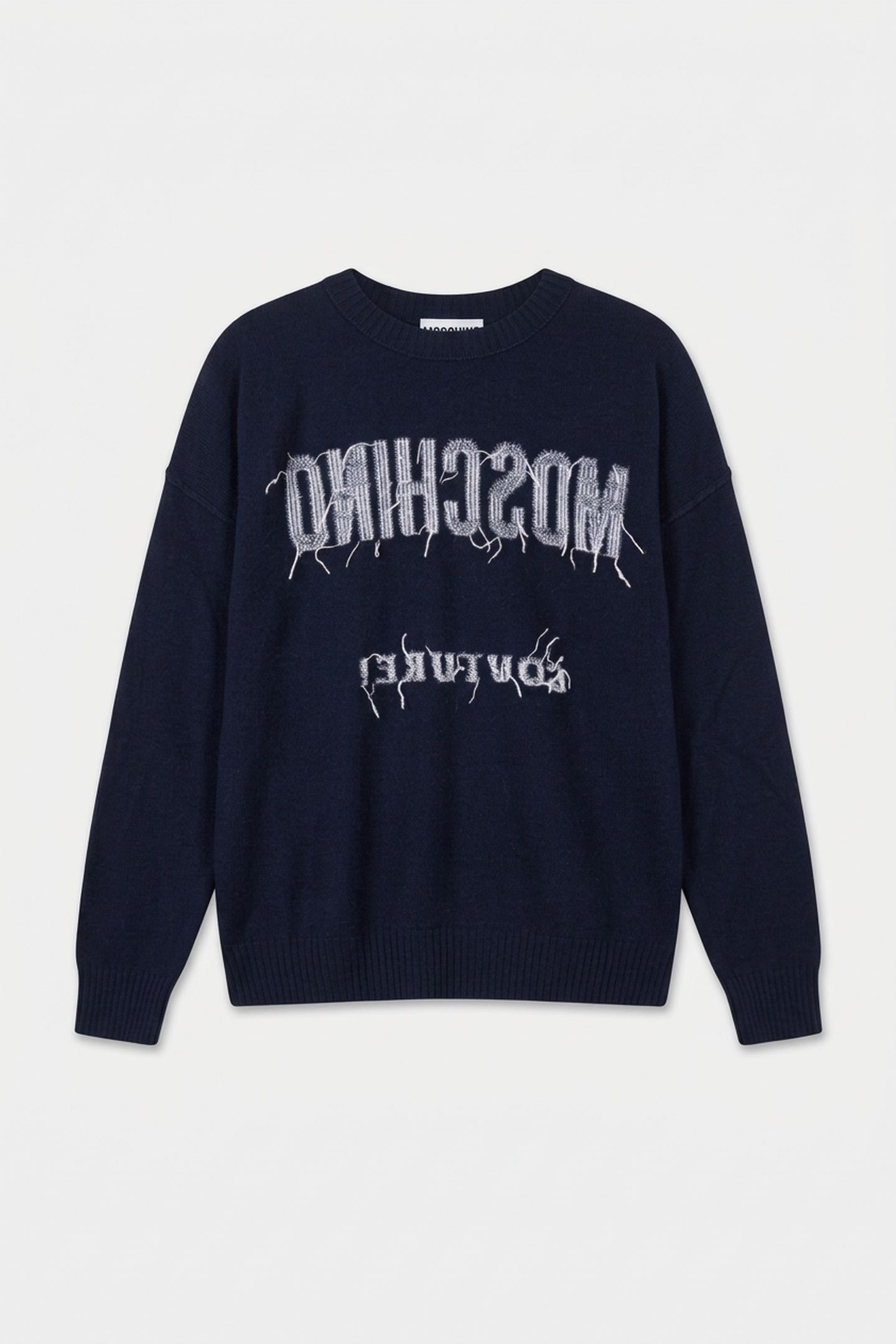 WOOL PULLOVER INSIDE OUT LOGO BLUE 3