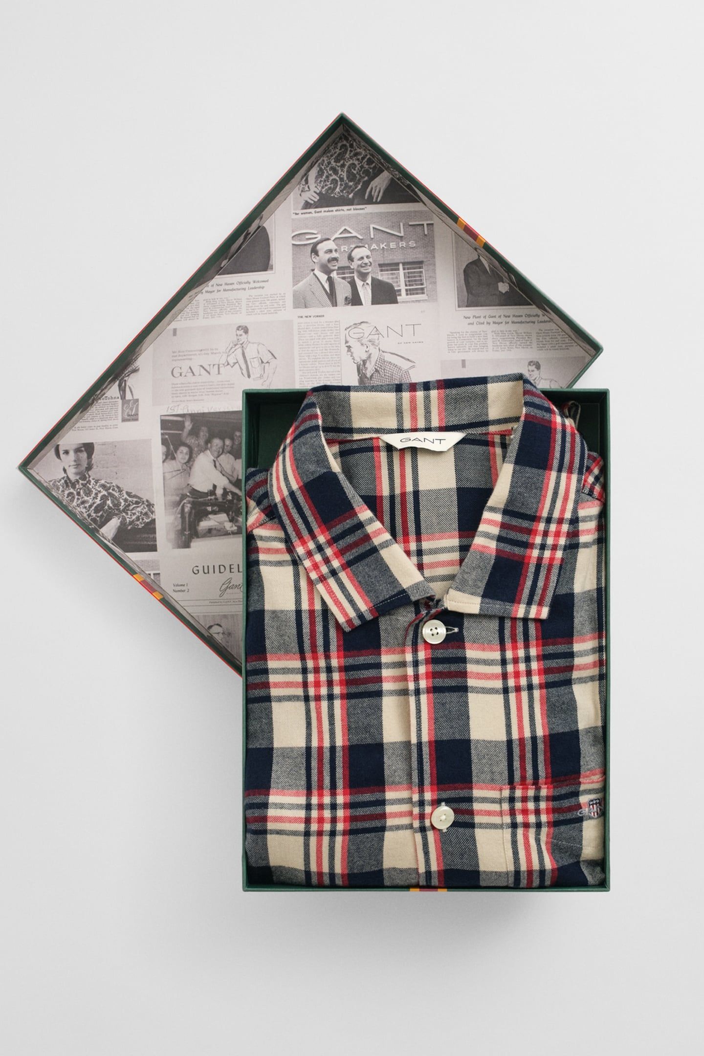 FLANNEL CHECK PAJAMA SET GIFT BOX RUBY RED 3