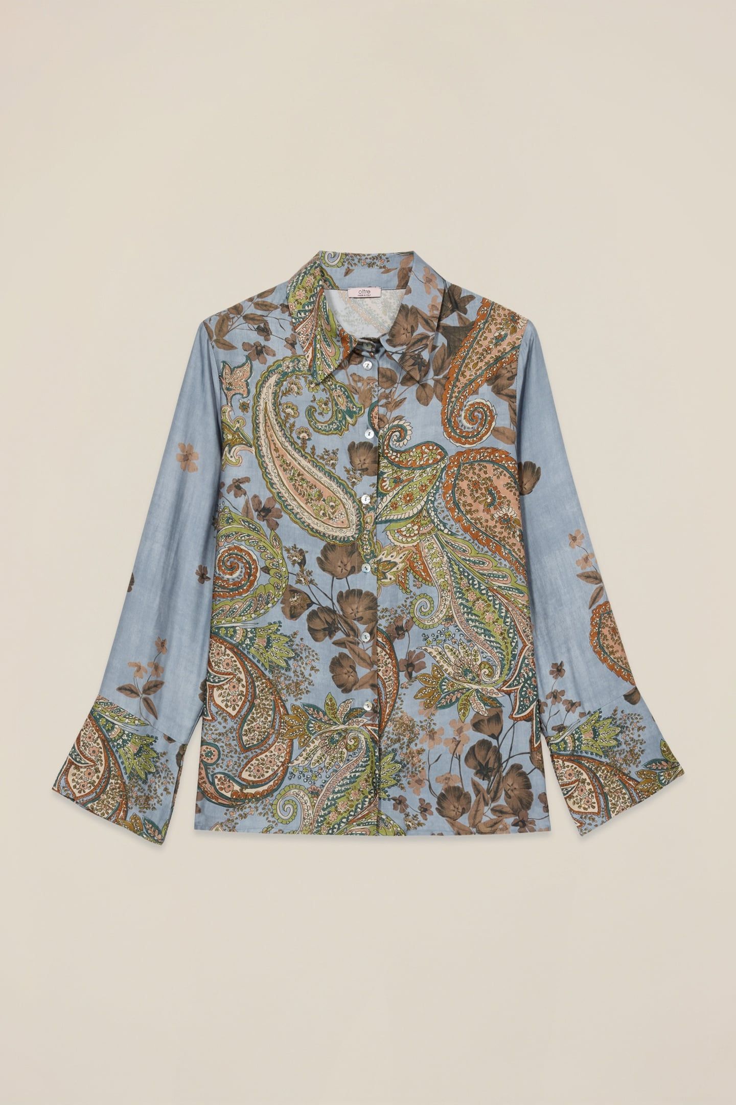 PATTERNED SATIN SHIRT LIGHT BLUE 4