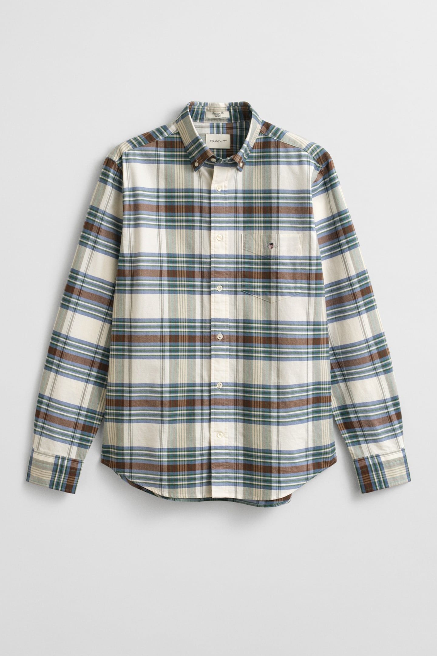 REG OXFORD CHECK SHIRT WOODY GREEN 4