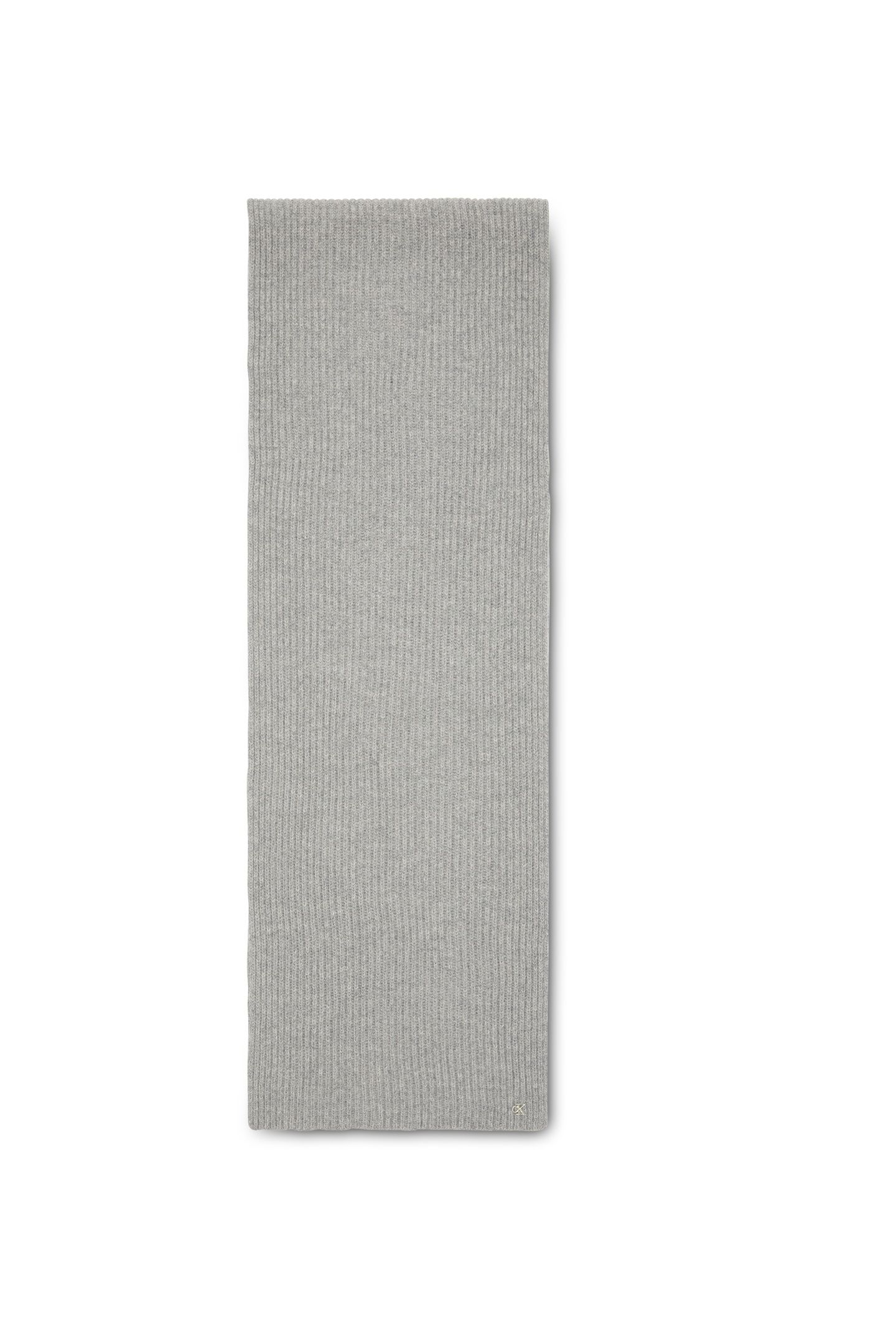 CK METAL WOOL RIB SCARF LIGHT GREY HEATHER 1