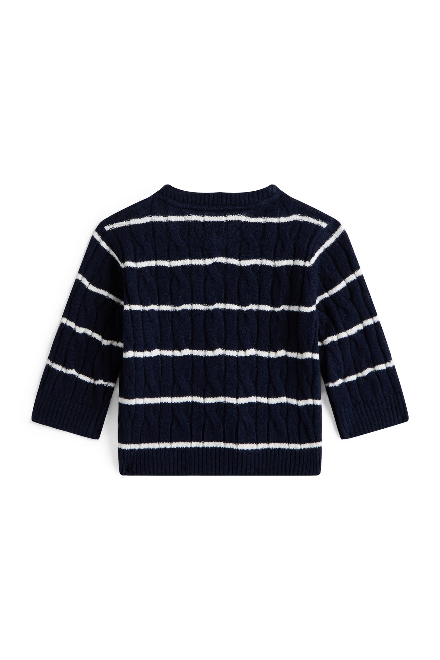 NEWBORN CABLE SWEATER DARK BLUE 2