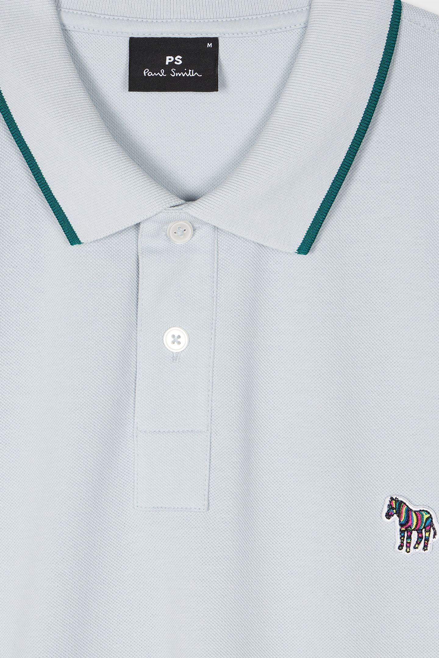 MENS SLIM POLO SS ZEB BADGE GREY 6