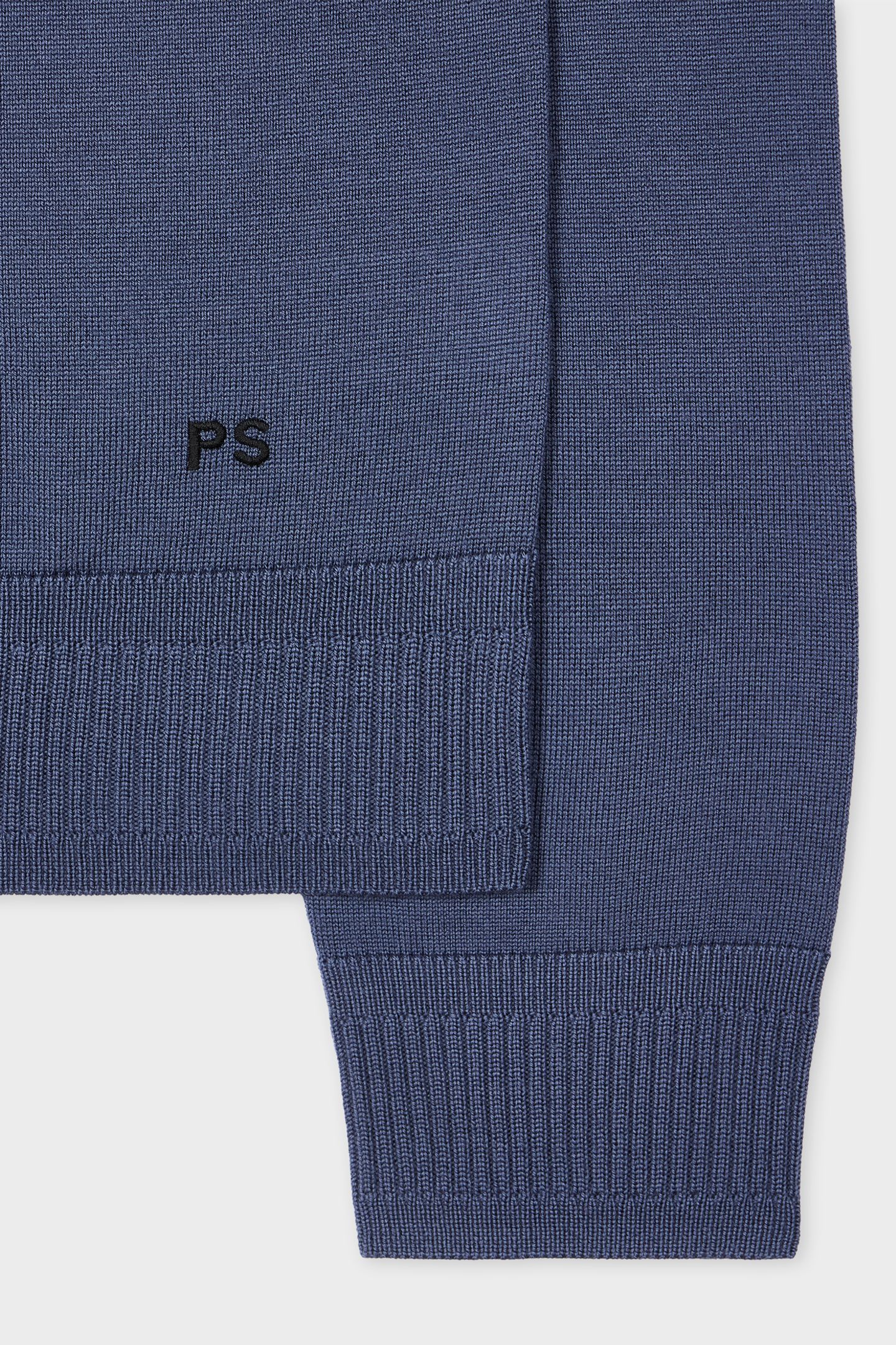 MENS SWEATER LS POLO INDIGO 3