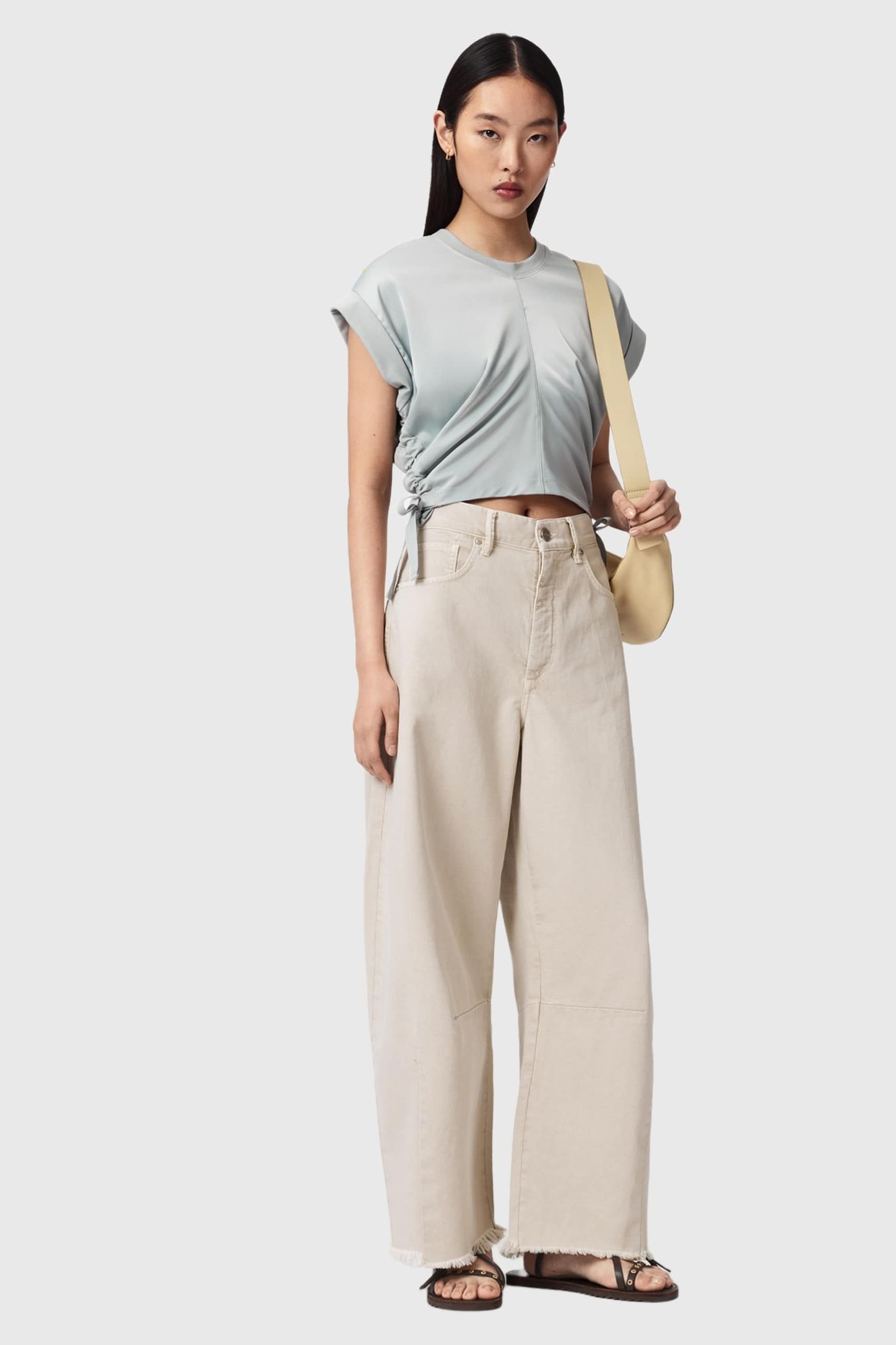 MIRA SATIN TEE HIGH RISE BLUE 6
