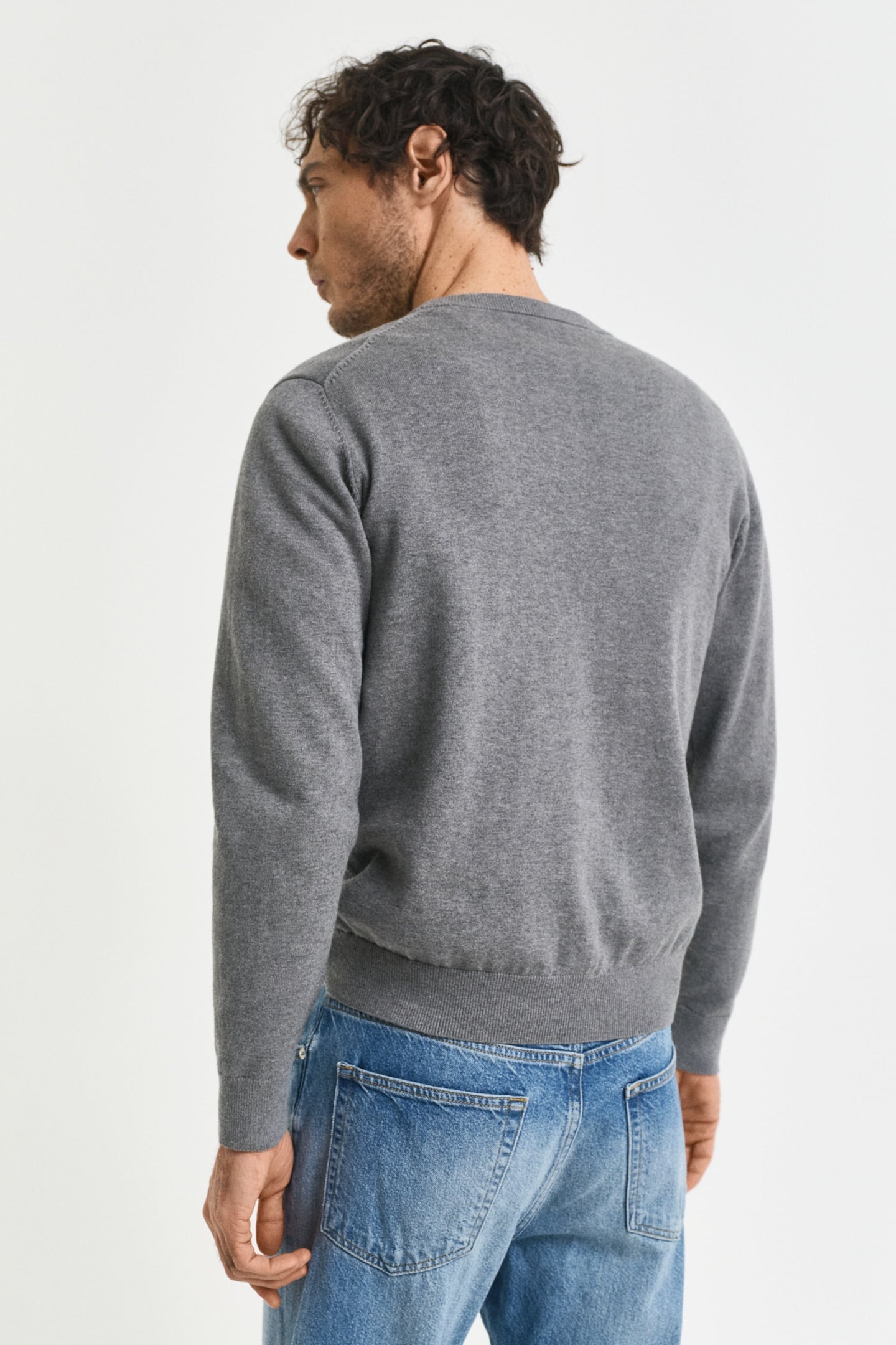 CLASSIC COTTON C-NECK DARK GREY MELANGE 4