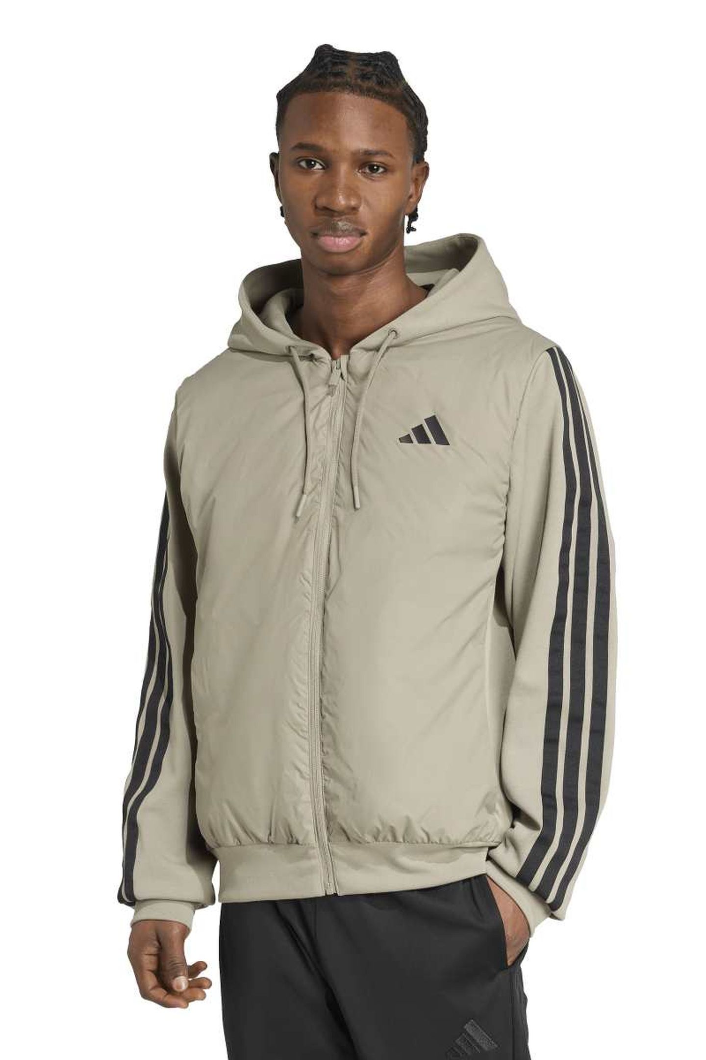 UNISEX ESSENTIAL 3S IN HYB JACKET SILVER PEBBLE 1