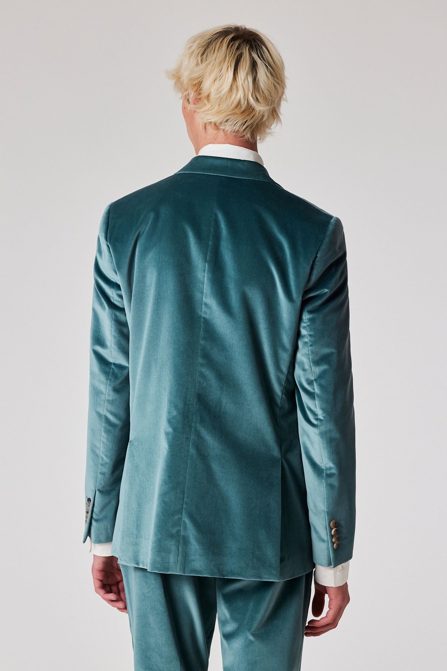 MENS TAILORED FIT 2 BUTTON JACKET GREYISH BLUE 3