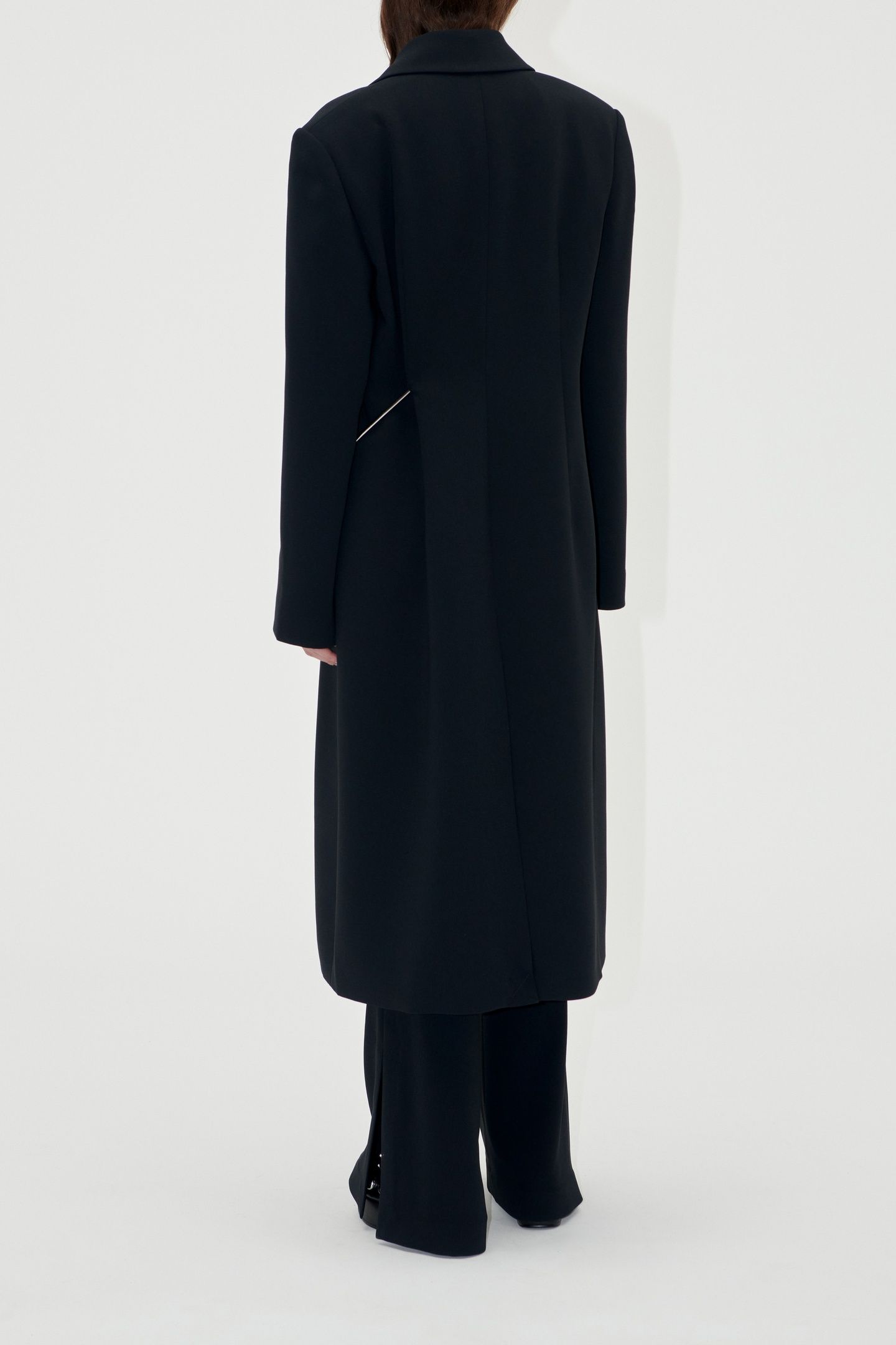 STRAIGHT LONG SLEEVE COAT BLACK 2