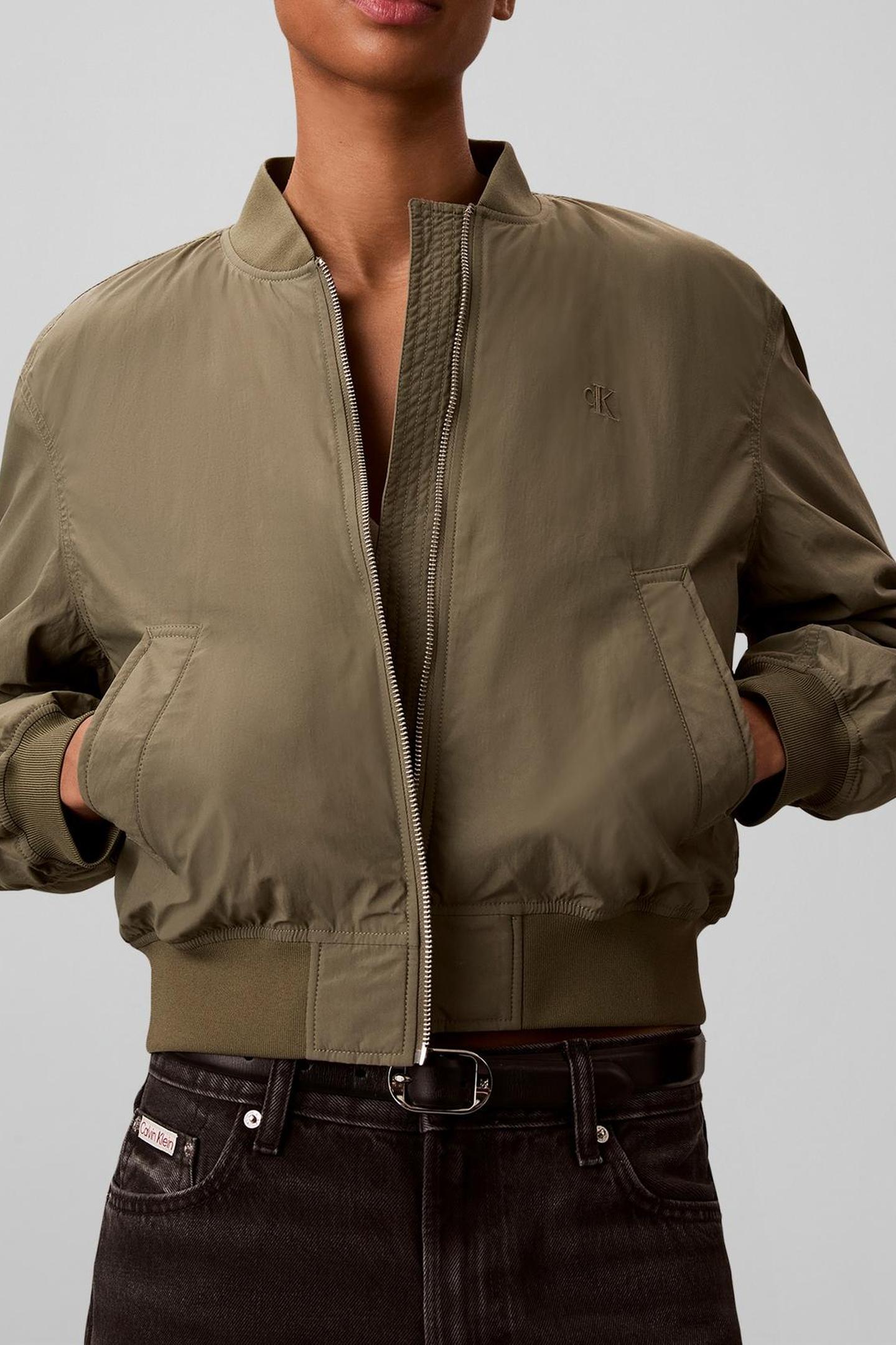ESSENTIAL NYLON BOMBER DUSTY OLIVE 1