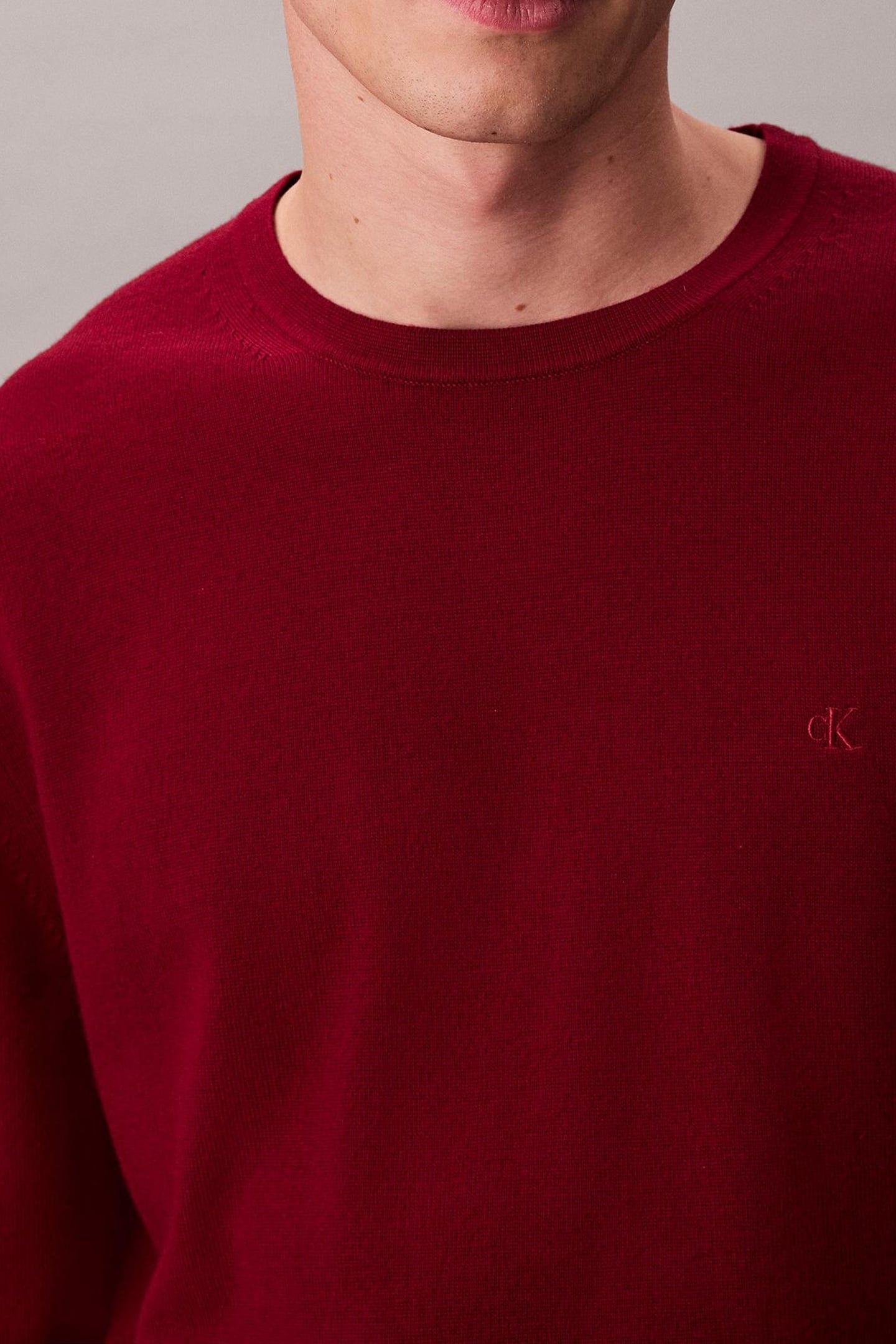 LS 100% MERINO CREW BEET RED 6