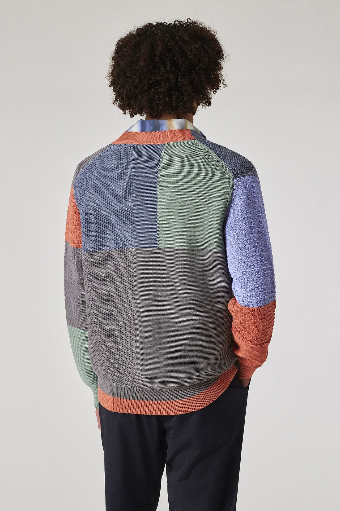 MENS CARDIGAN BUTTON THRU MULTI COLOURED 3