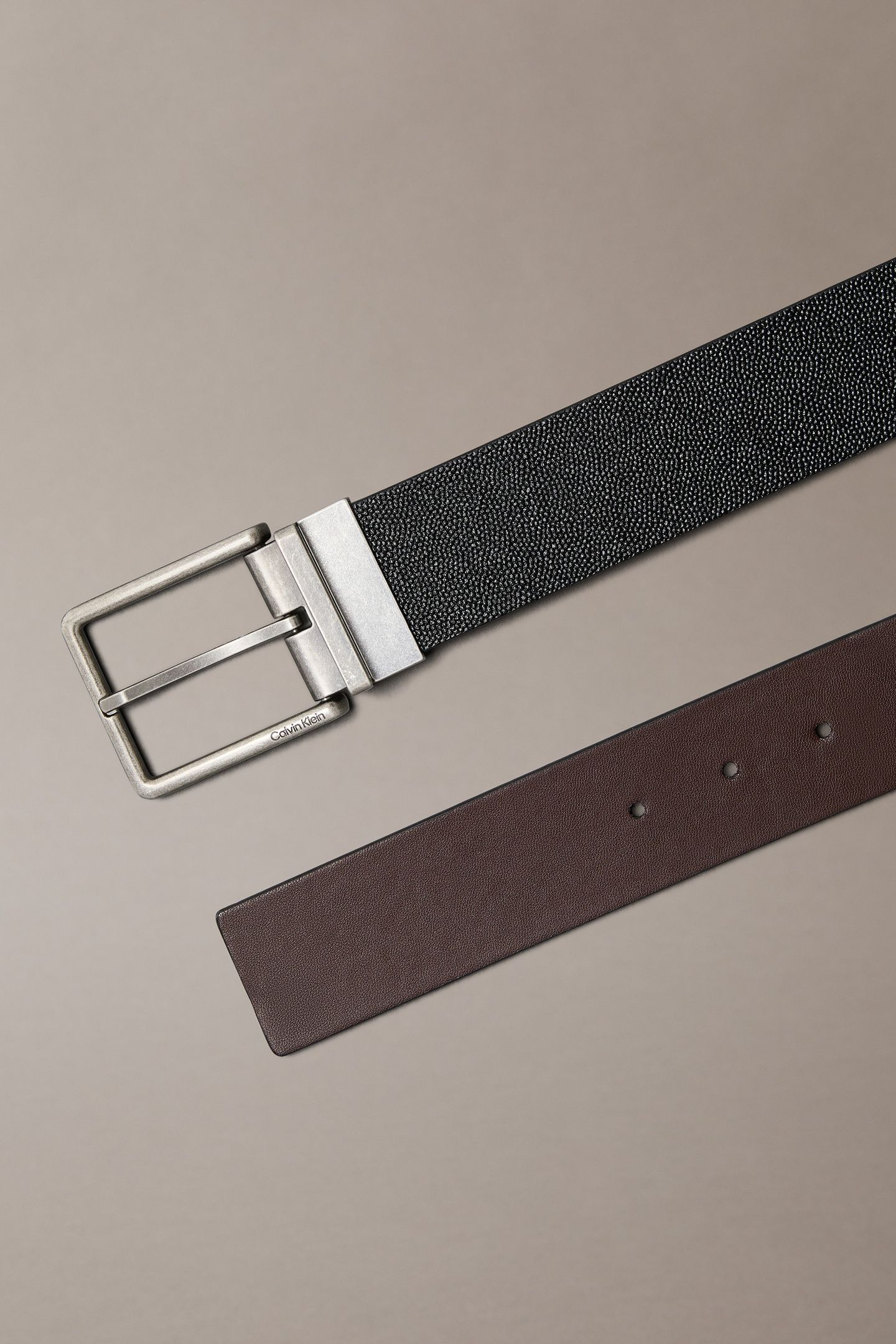 WARMTH BUCKLE 40MM BELT BLACK/DARK BROWN 3