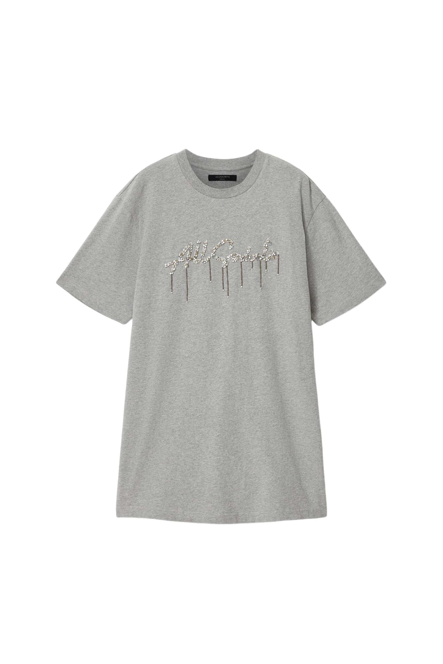 CHAINS TEE DRESS GREY MELANGE 4