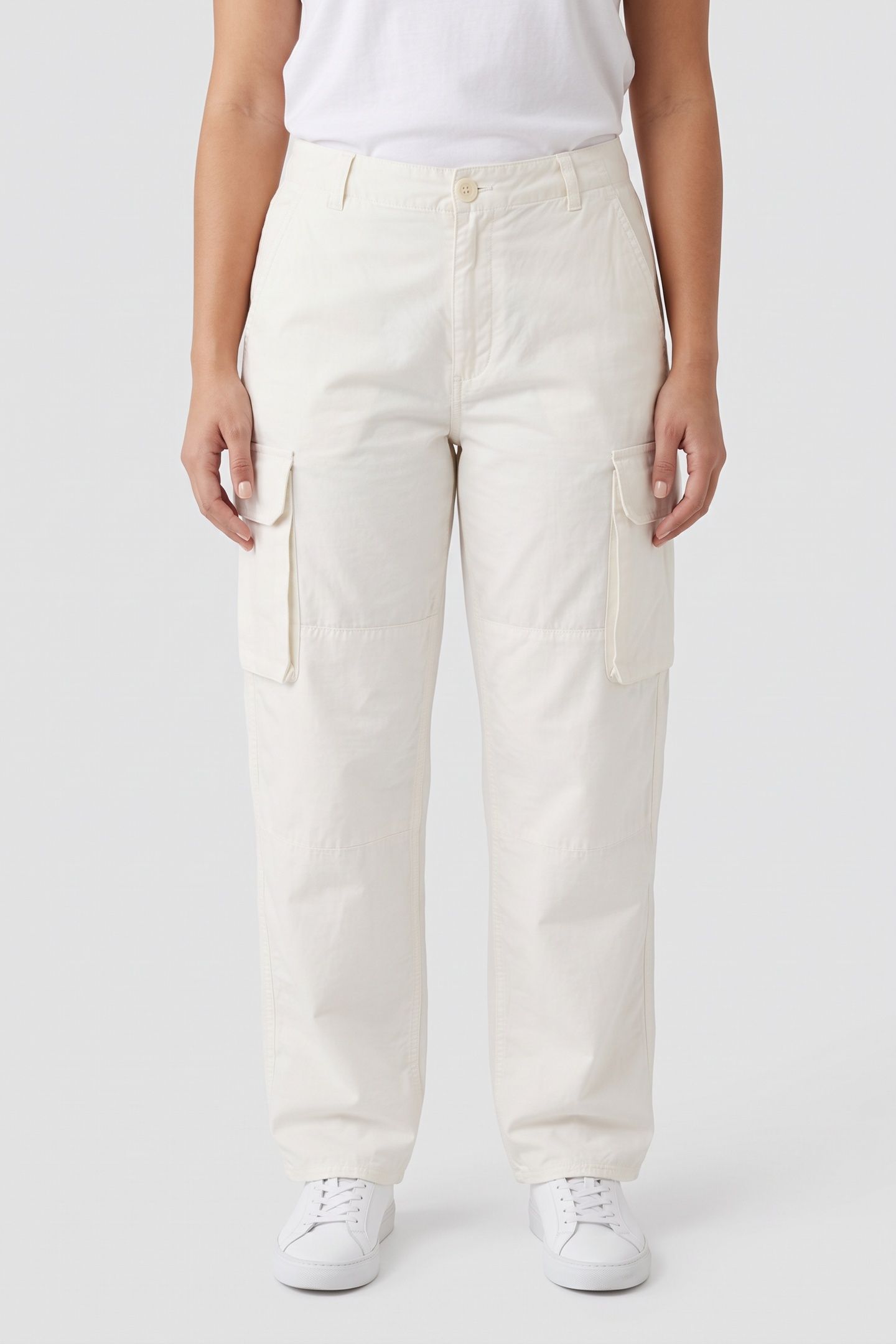 ESSY CARGO TROUSERS WHITE 1