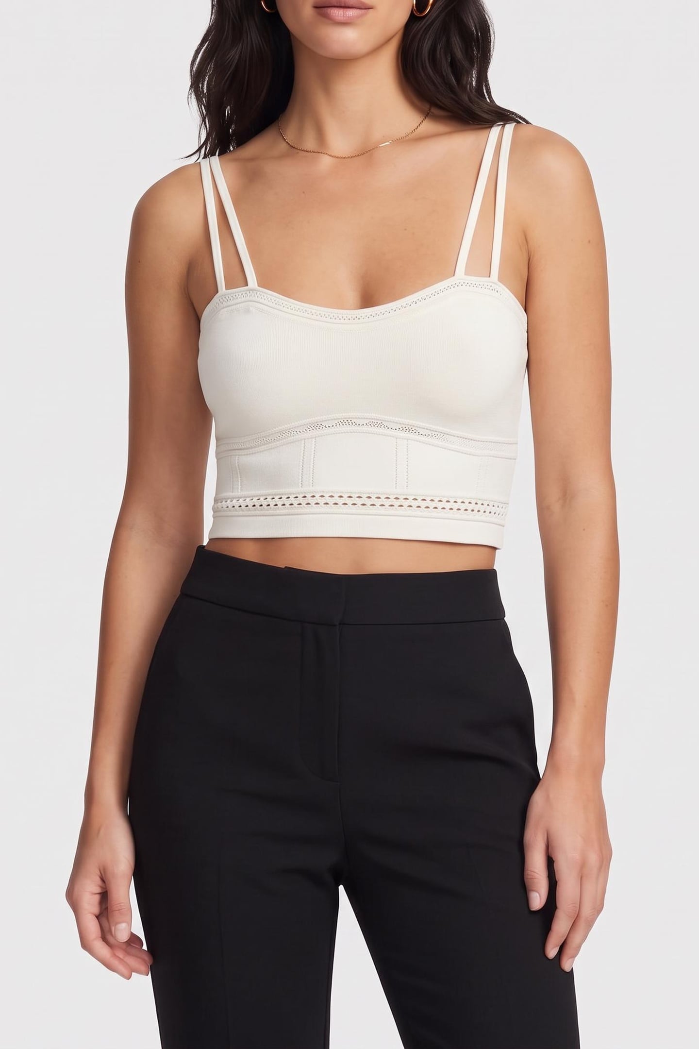 SLEEVELESS KNIT ECRU 1