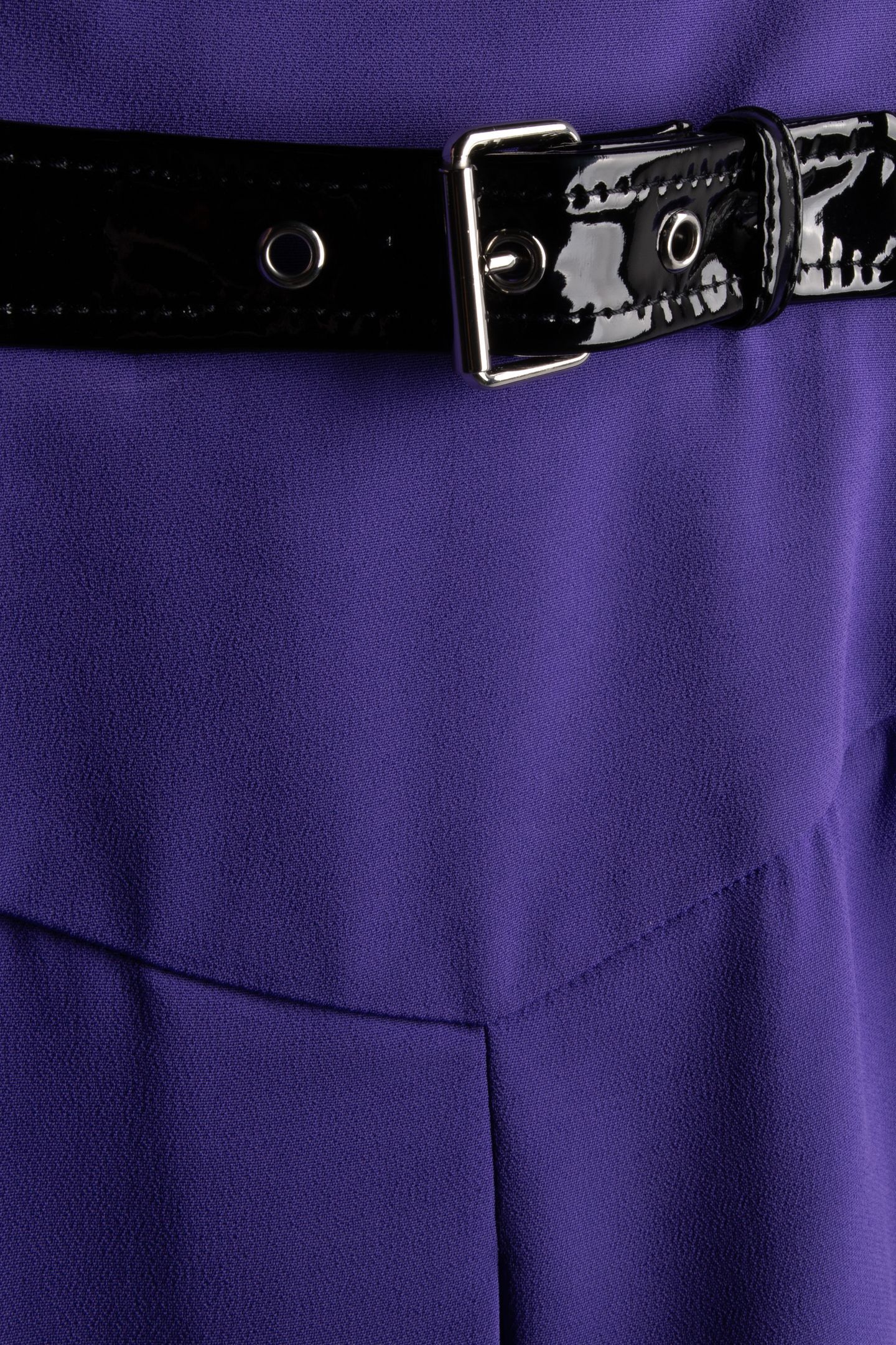 BONDAGE BUCKLE STRETCH CADY SKIRT BLUE 4