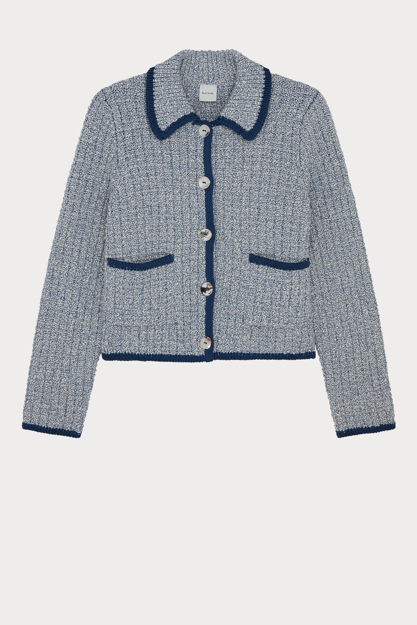 WOMENS KNITTED JACKET INDIGO 1