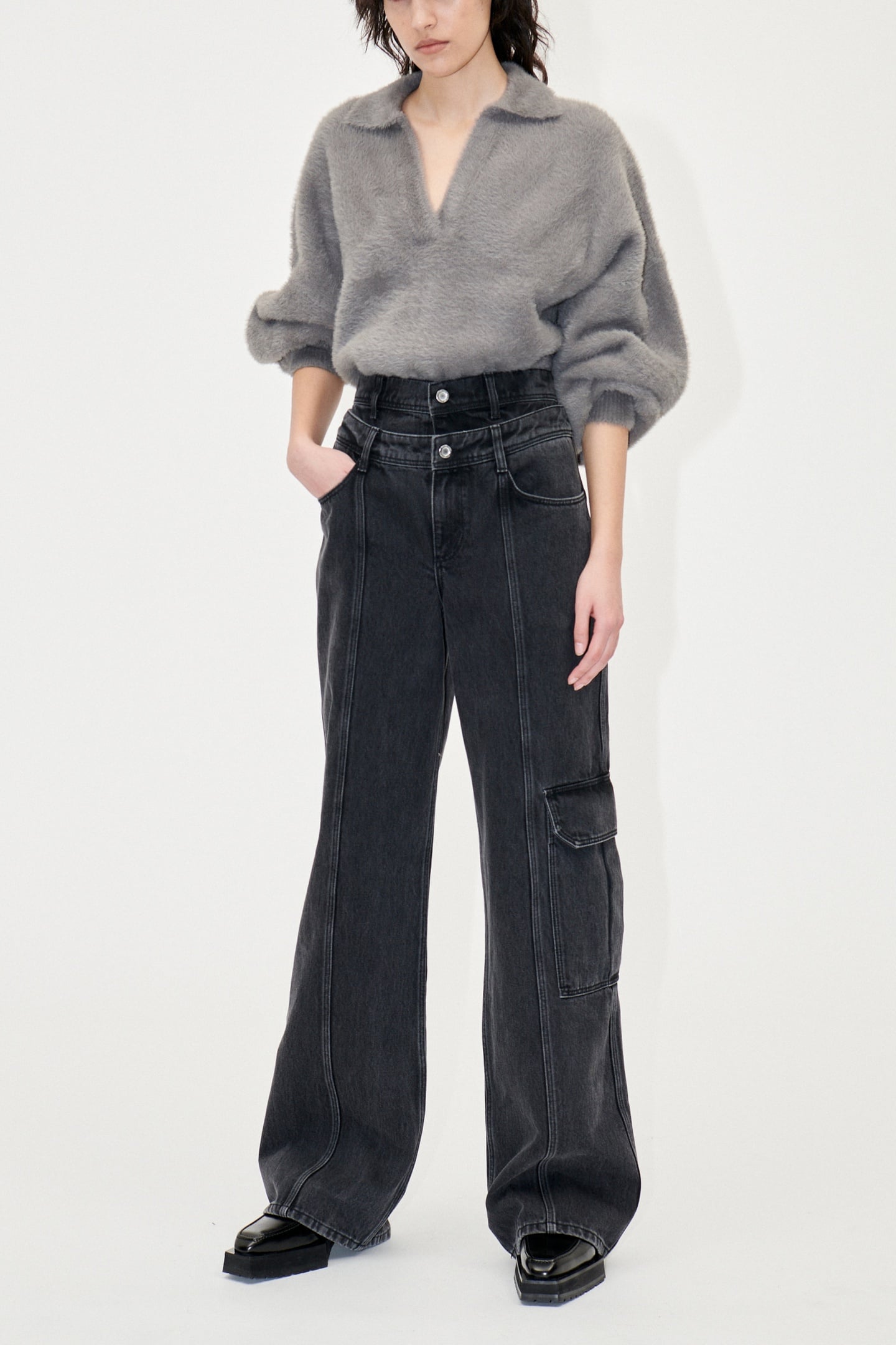 PAUL PANTS LONG STONE WASH GREY 1