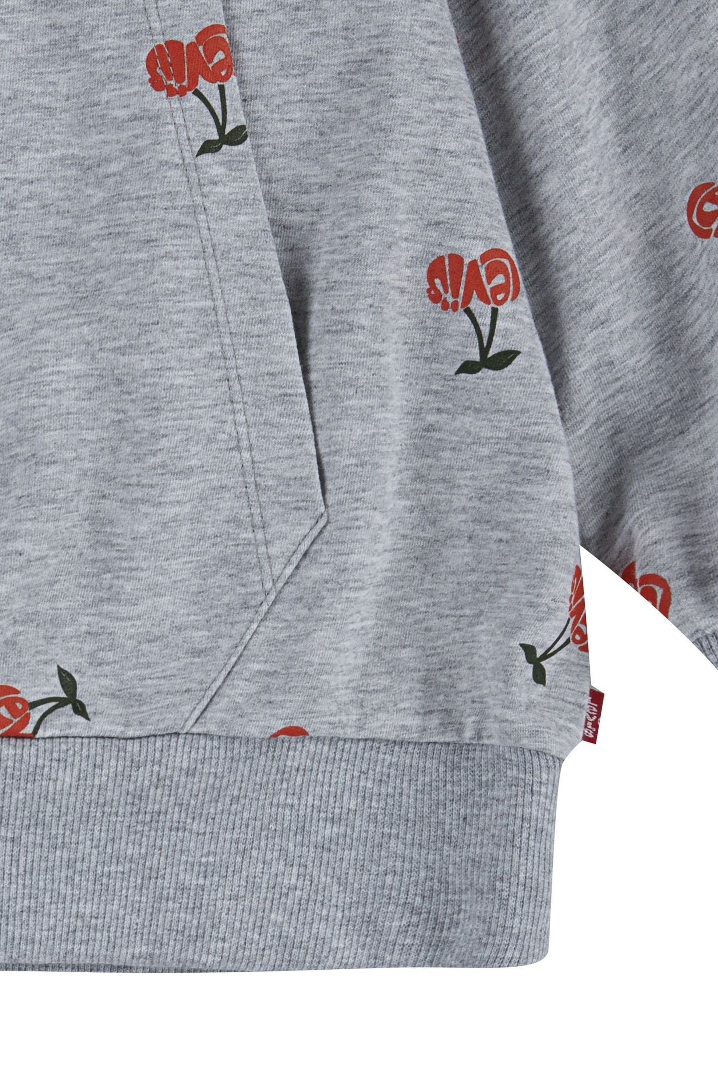 GIRLS OVERSIZED HOODIE GRAY HEATHER 4