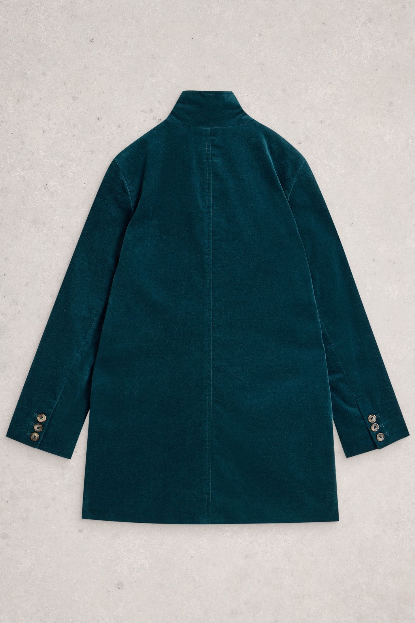 ISLA VELVET COAT DARK TEAL 2