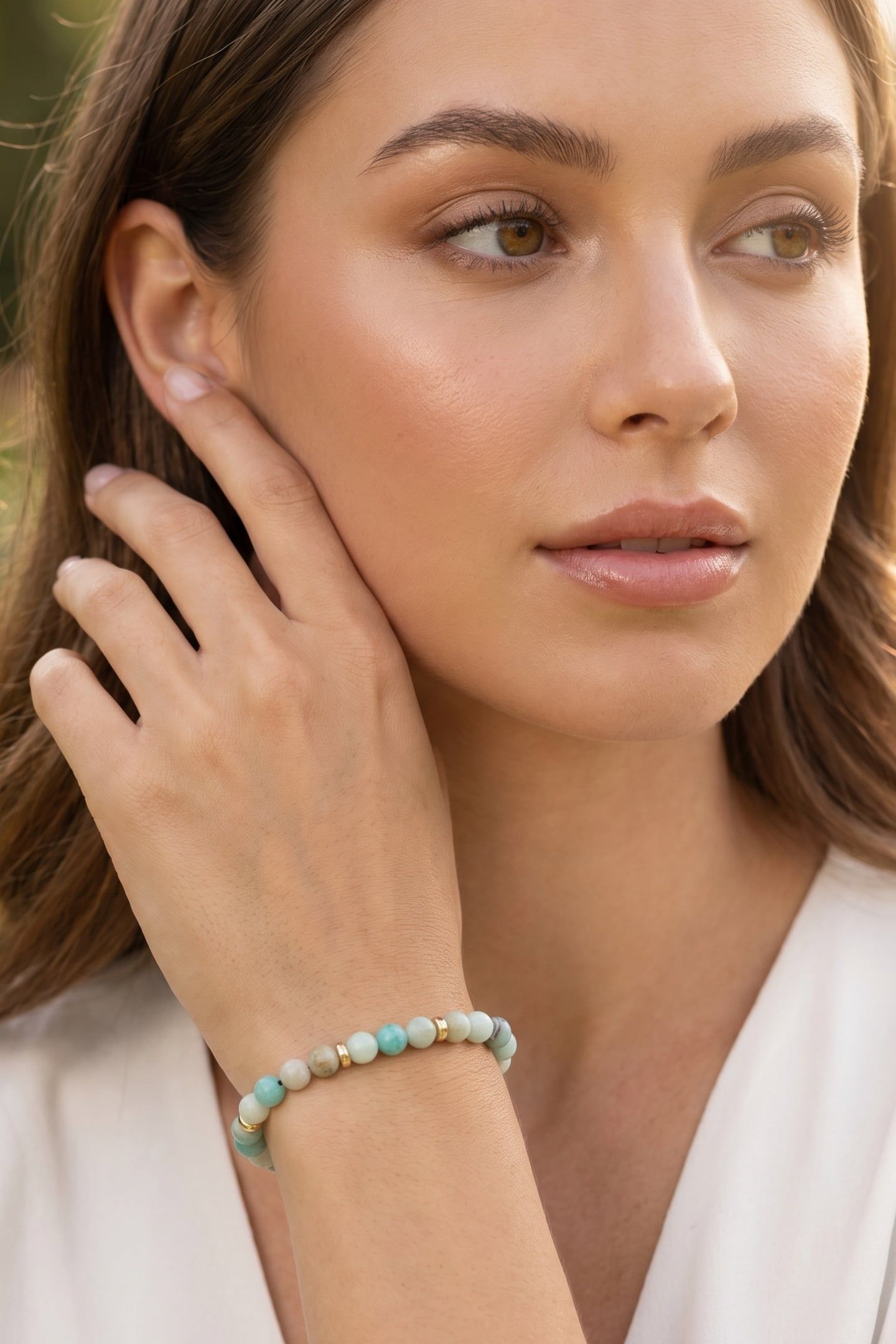 MARBLE BRACELET WHITE, GREEN 3