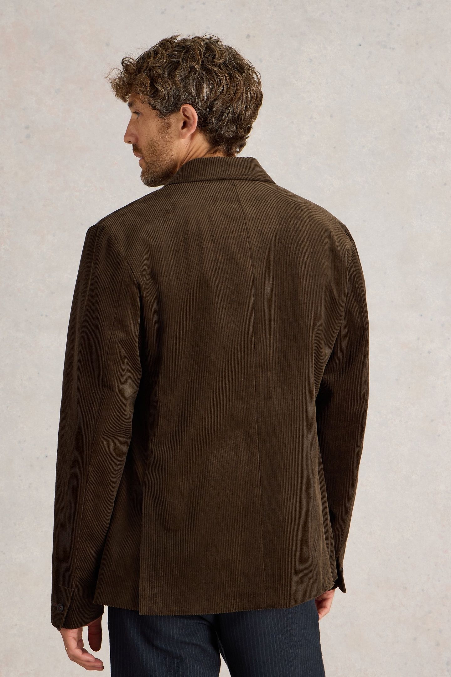 KIRKBY CORD BLAZER DARK BROWN 3