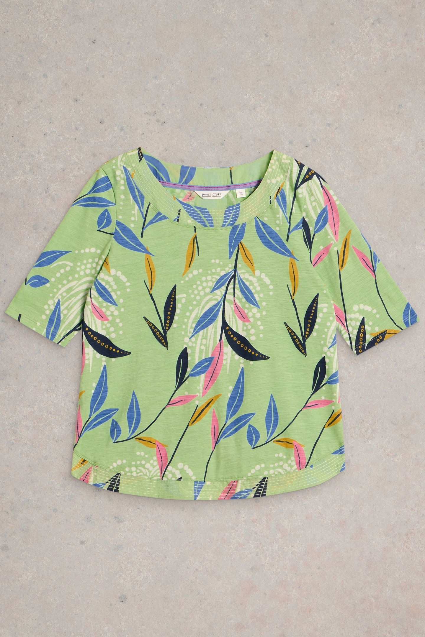 WEAVER JERSEY TEE GREEN PRINT 5