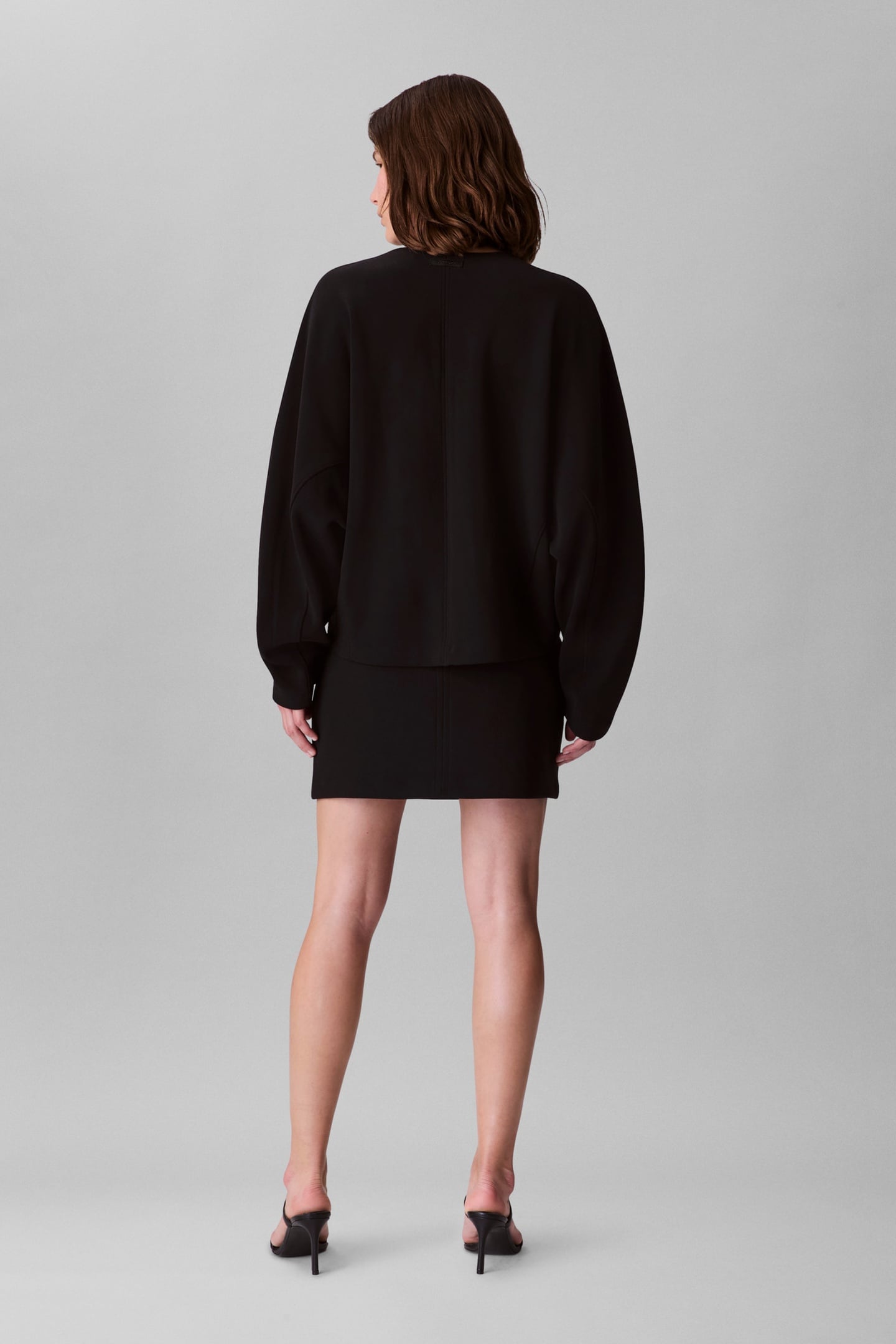TAILORED KNIT MINI SKIRT BLACK 2