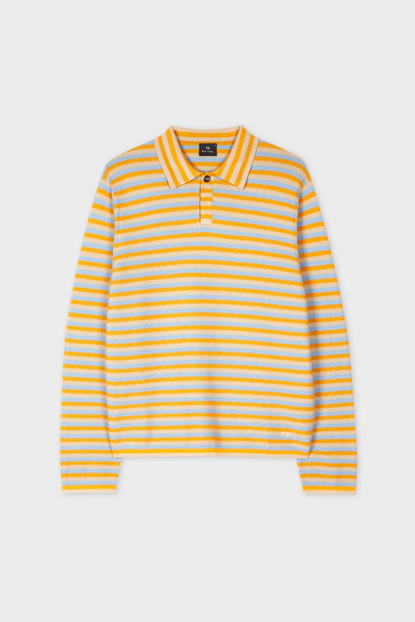 MENS SWEATER LS POLO LIGHT BLUE 5