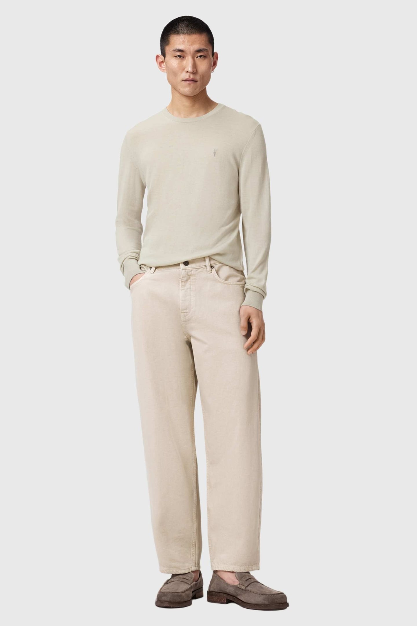 MODE MERINO CREW POWDERED GREEN 2