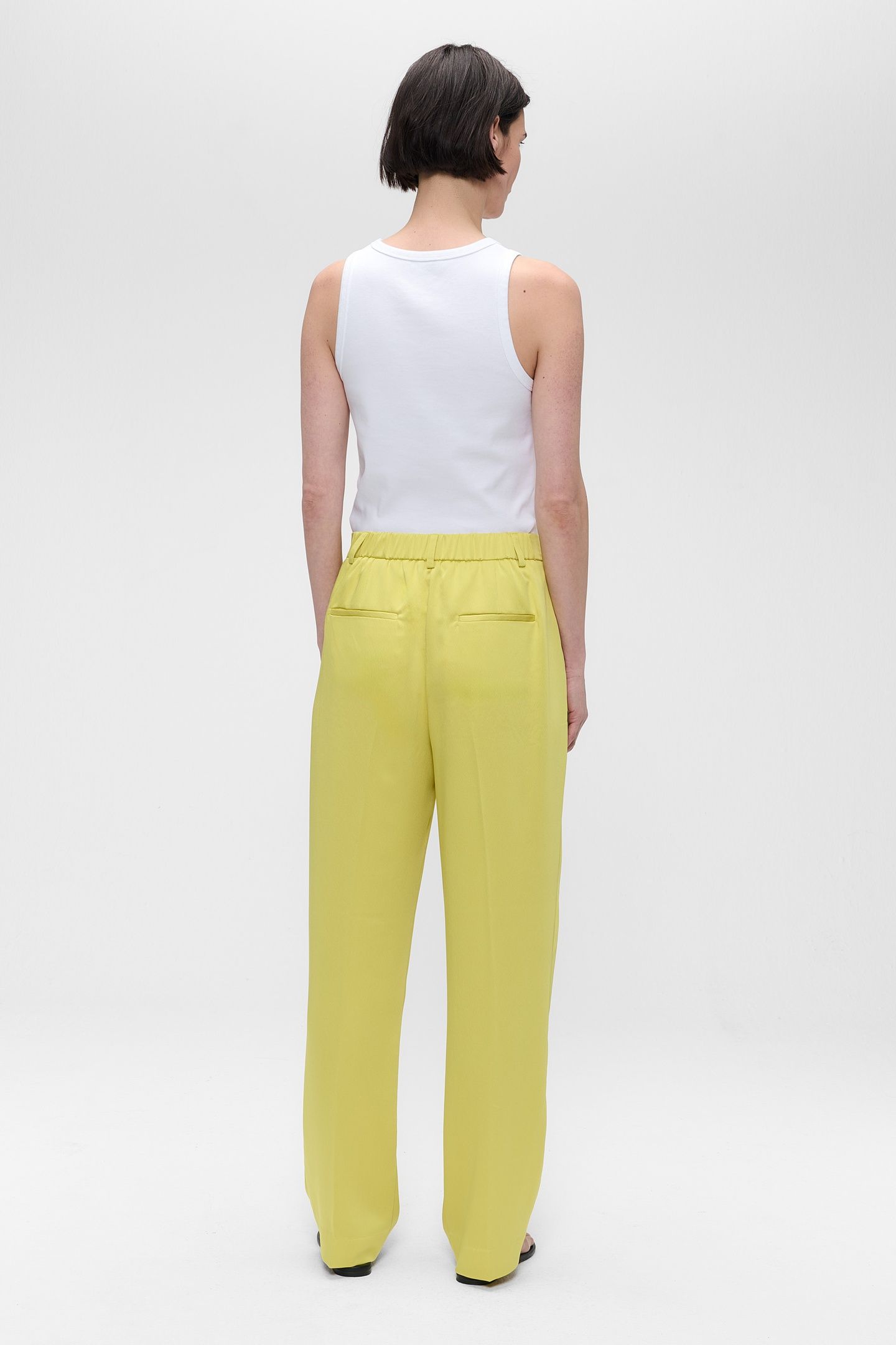 WASHED SATIN DARREN PANTS LIMONCELLO 3