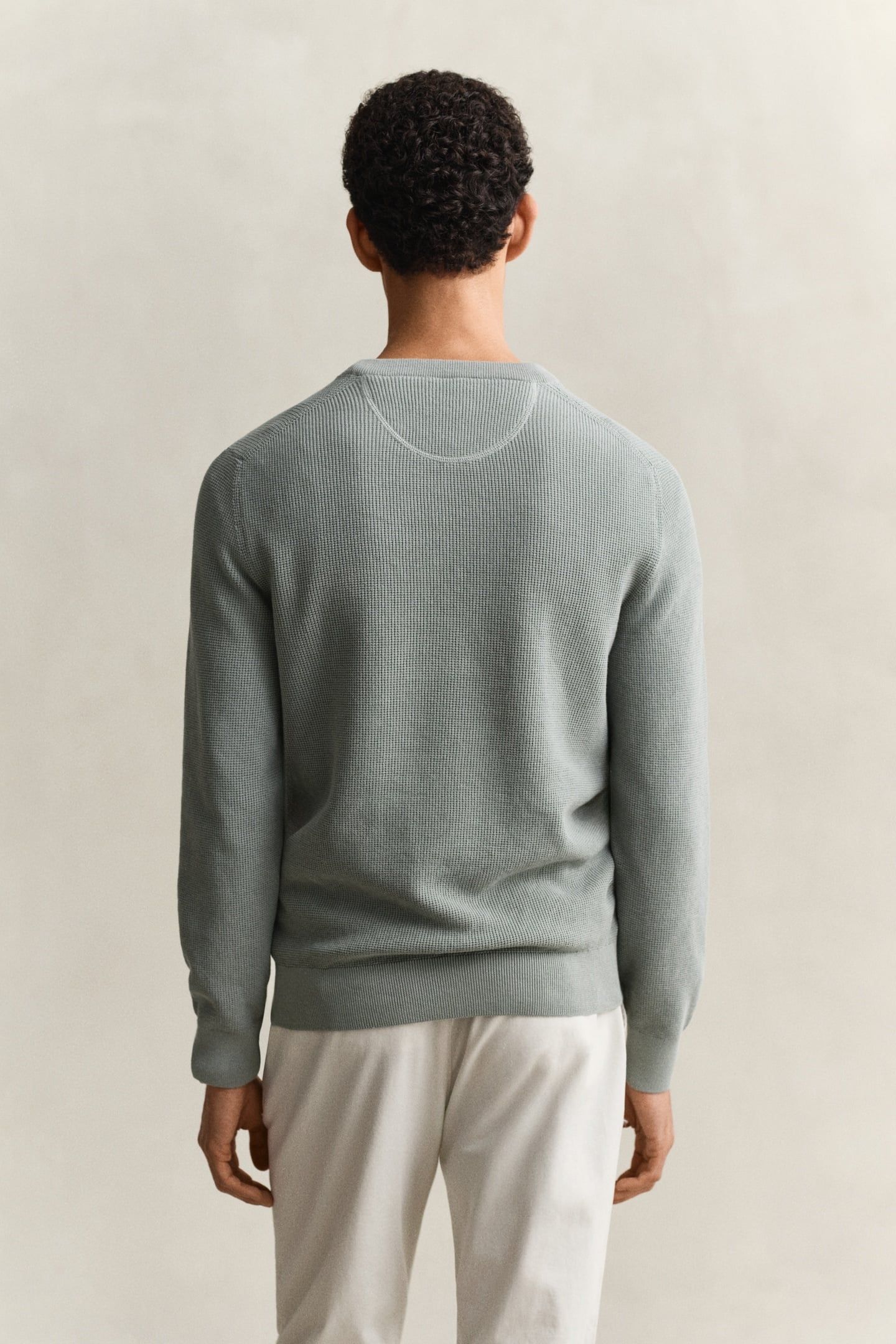 WAFFLE KNIT SWEATER CERAMIC GREY 2