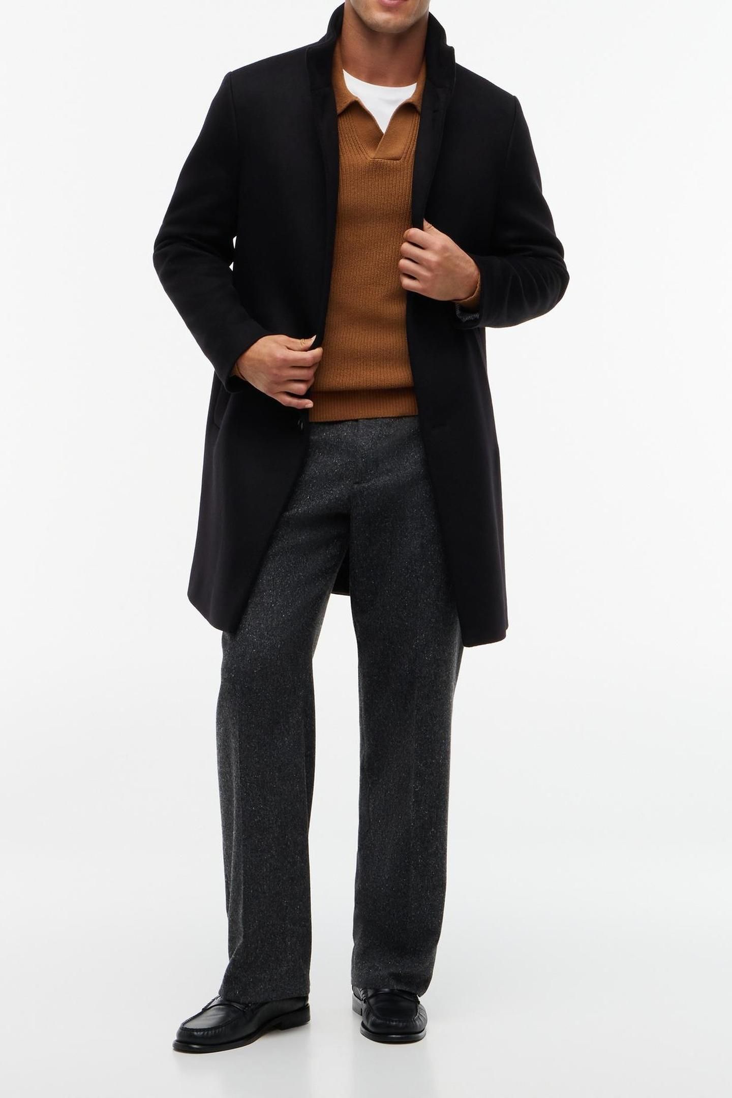 NY WOOL STAND COLLAR BLACK 2