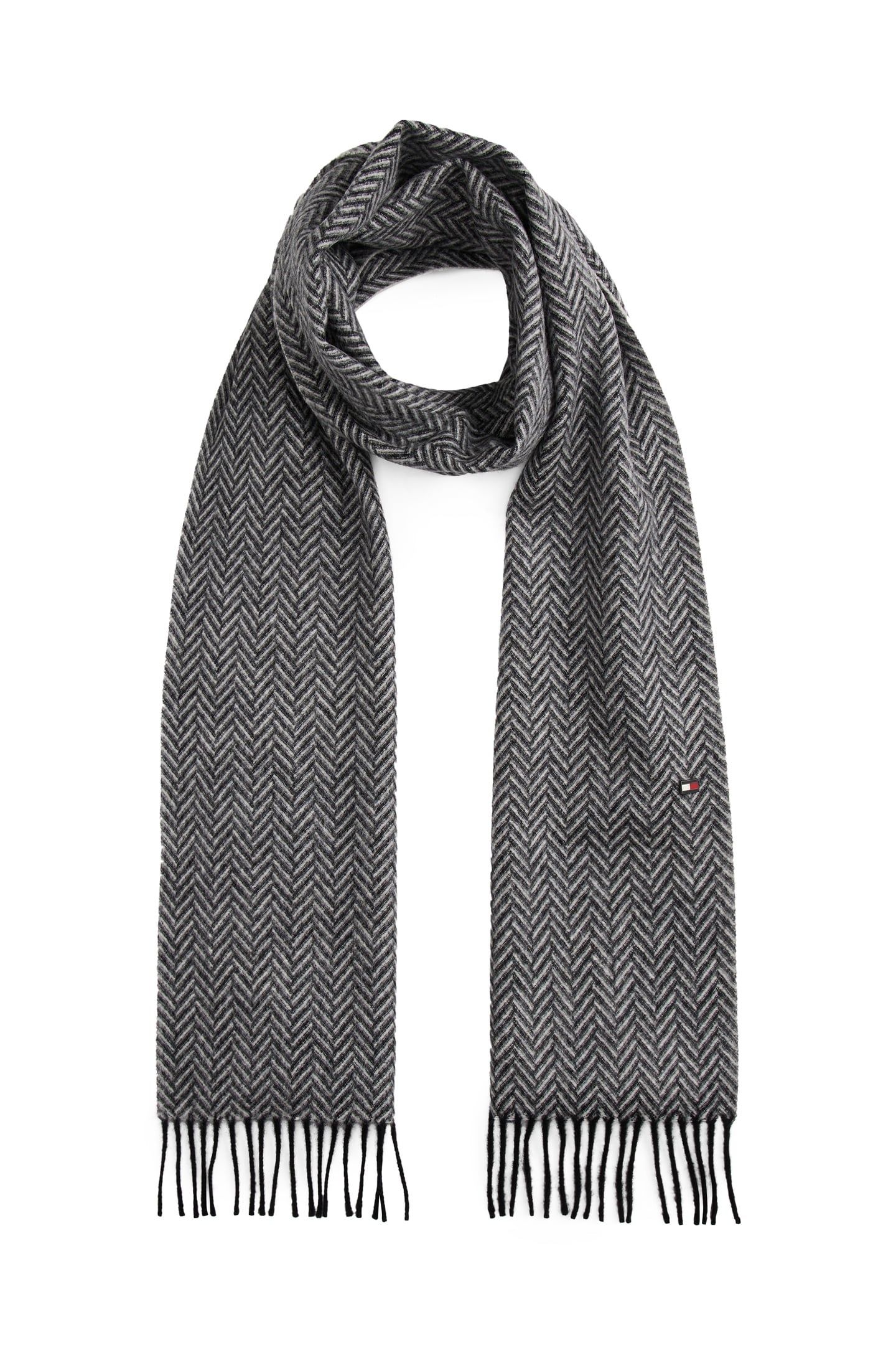 TH RWB HERRINGBONE SCARF GREY HERRINGBONE 1