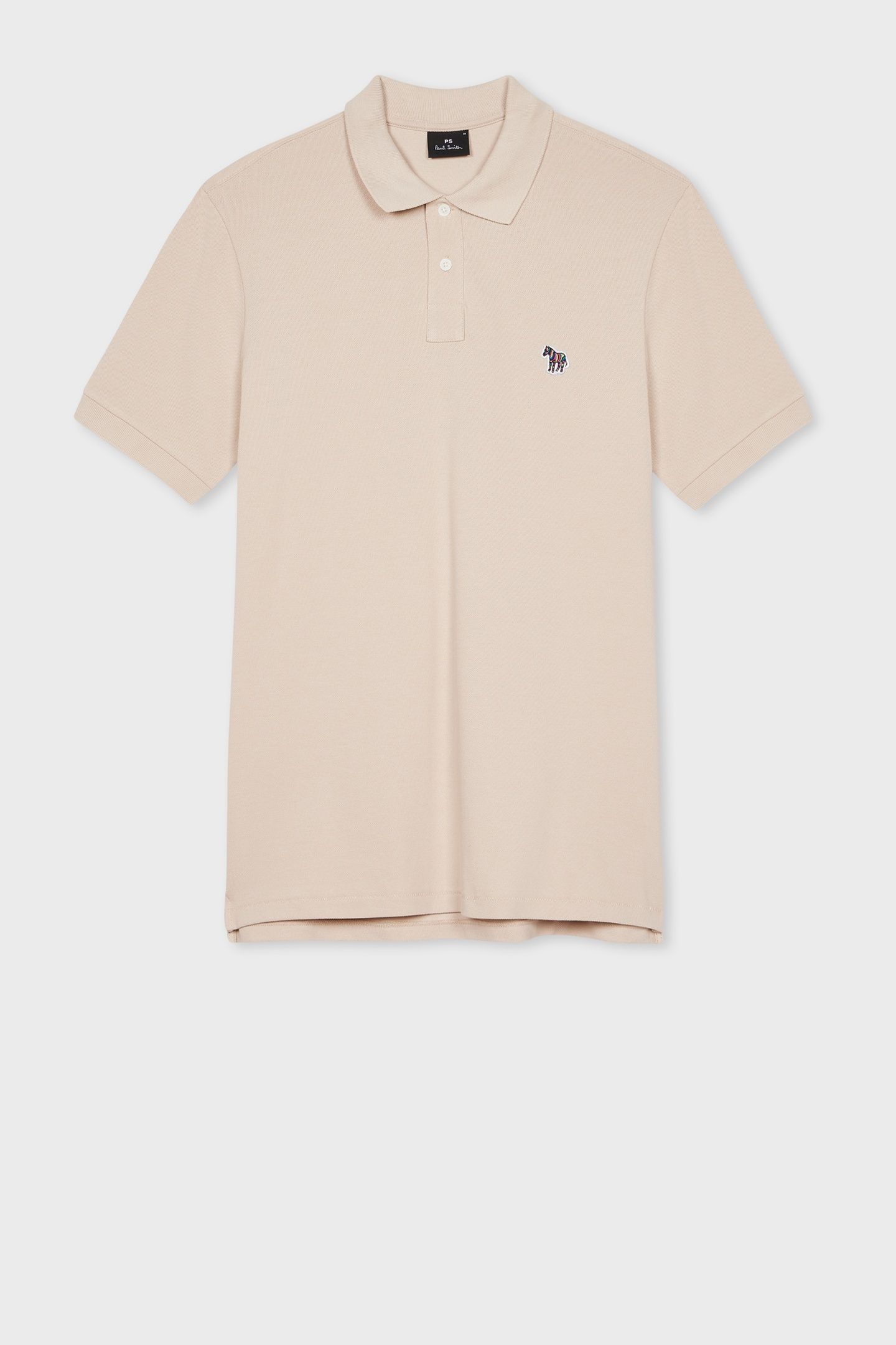 MENS REG FIT SS POLO SHIRT ZEBRA PARCHMENT 1