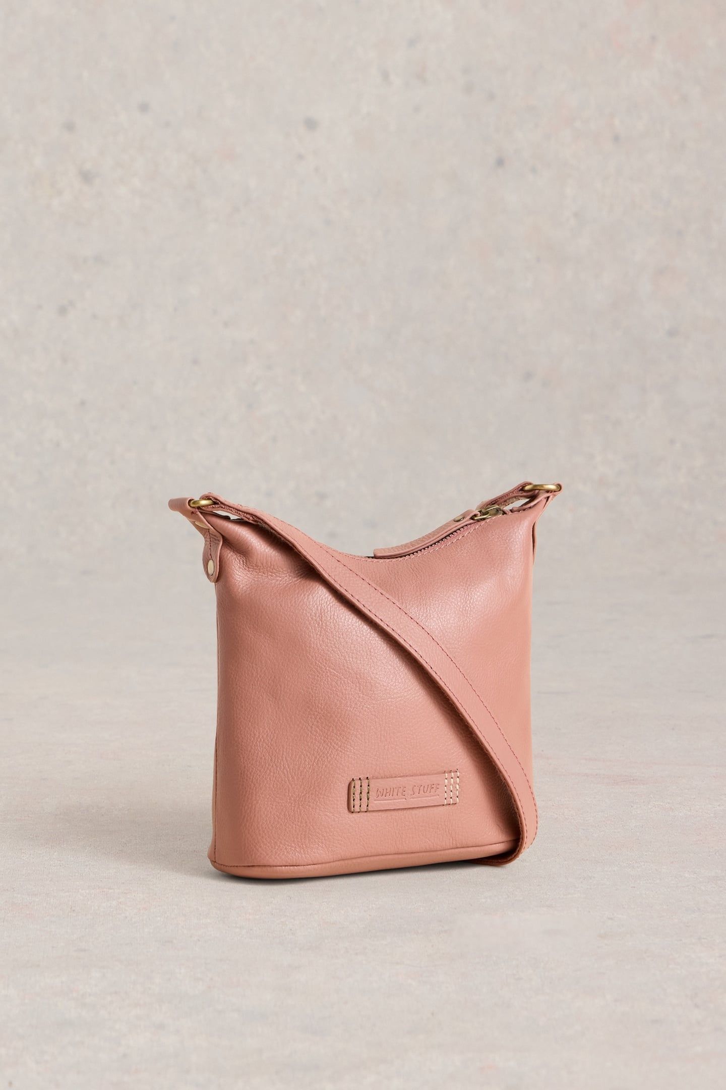 MINI FERN LEATHER CROSSBODY MID PINK 2