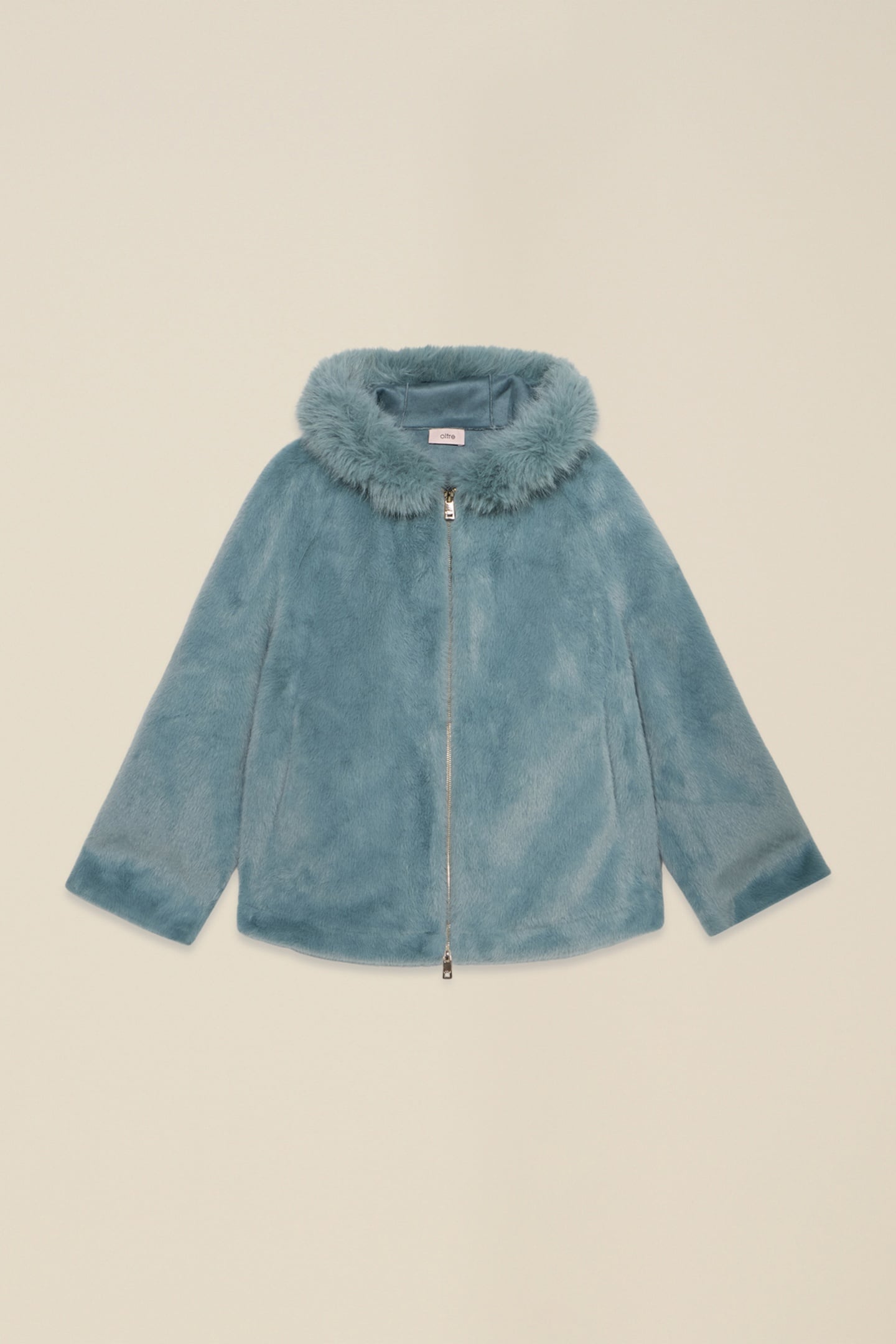 SHORT PARKA WITH HOOD LIGHT BLUE 3