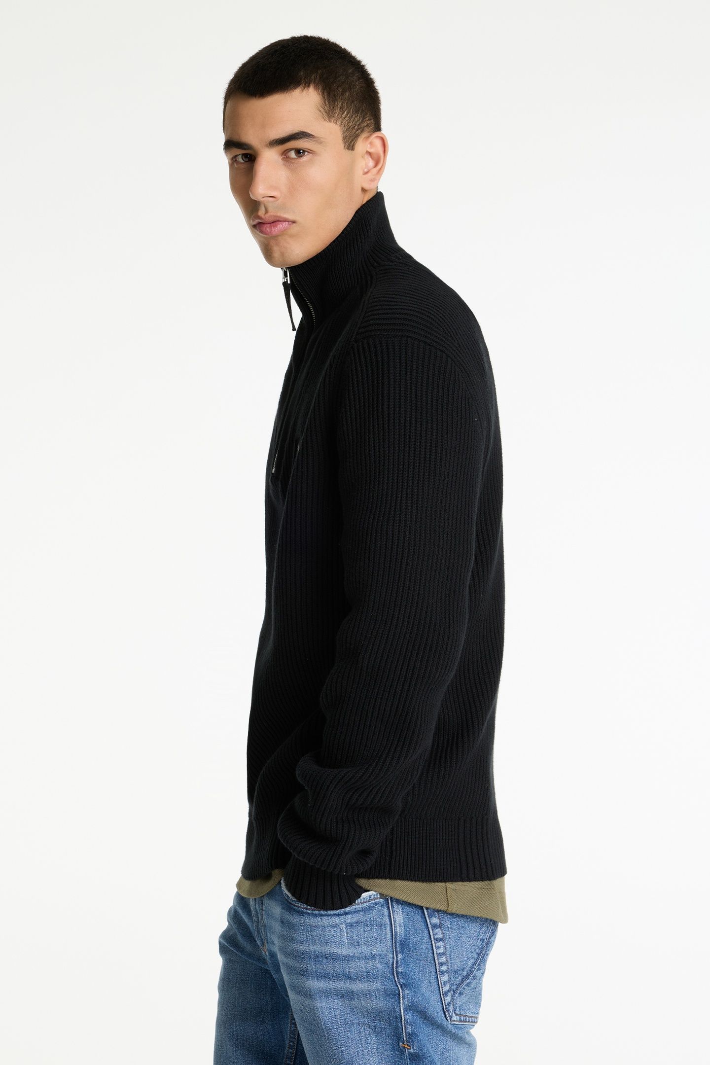 PULLOVER OLIVER HALF ZIP BLACK 4