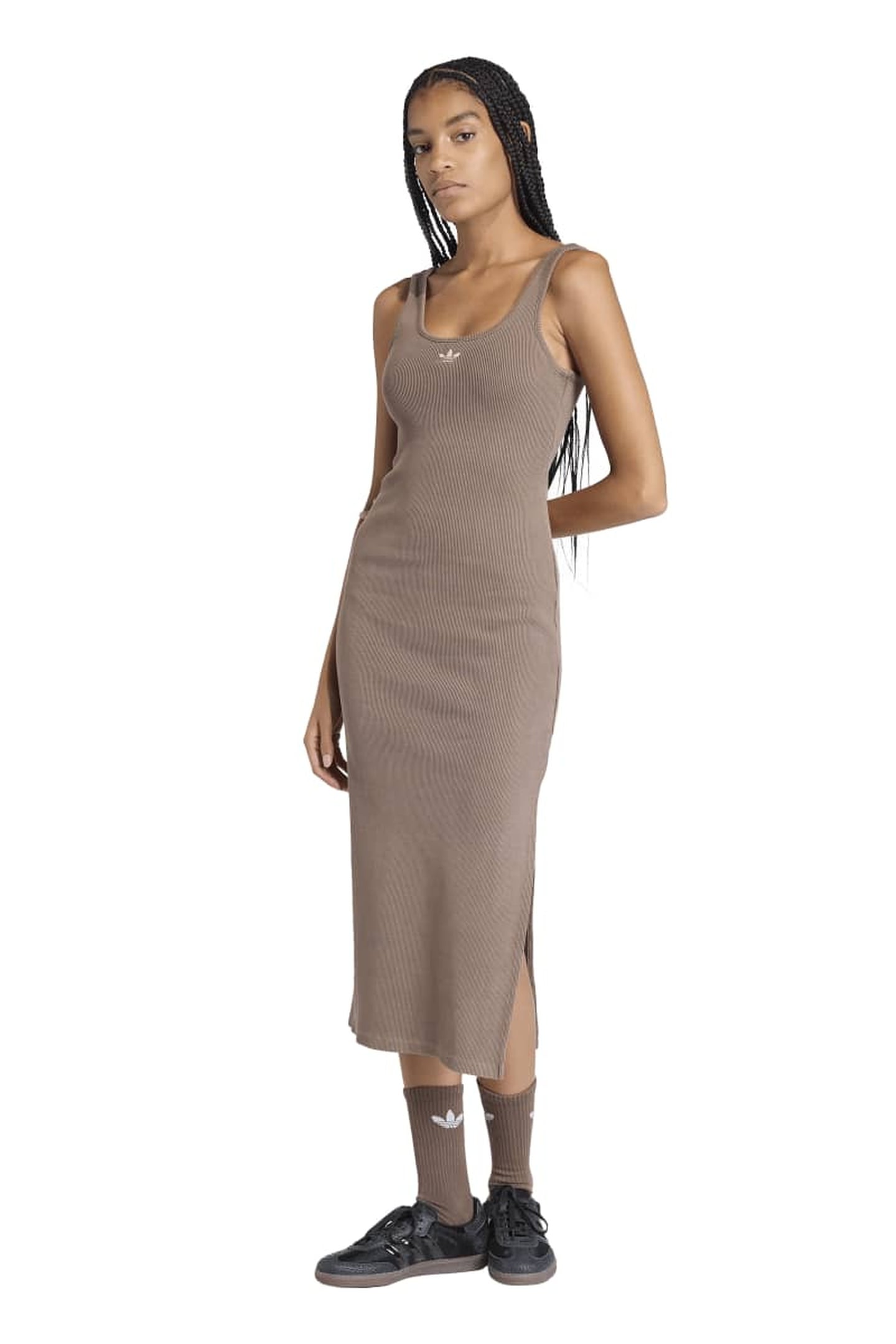ESSENTIAL RIB DRESS EARTH STRATA 1