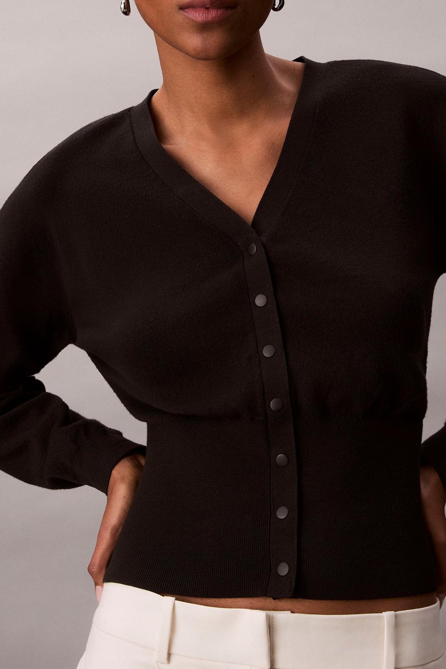 HALF MILANO CARDIGAN BLACK 5