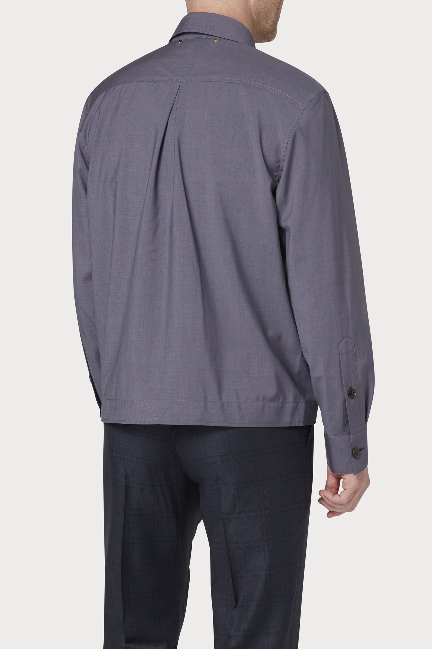MENS ZIP SHIRT JACKET DARK VIOLET 7