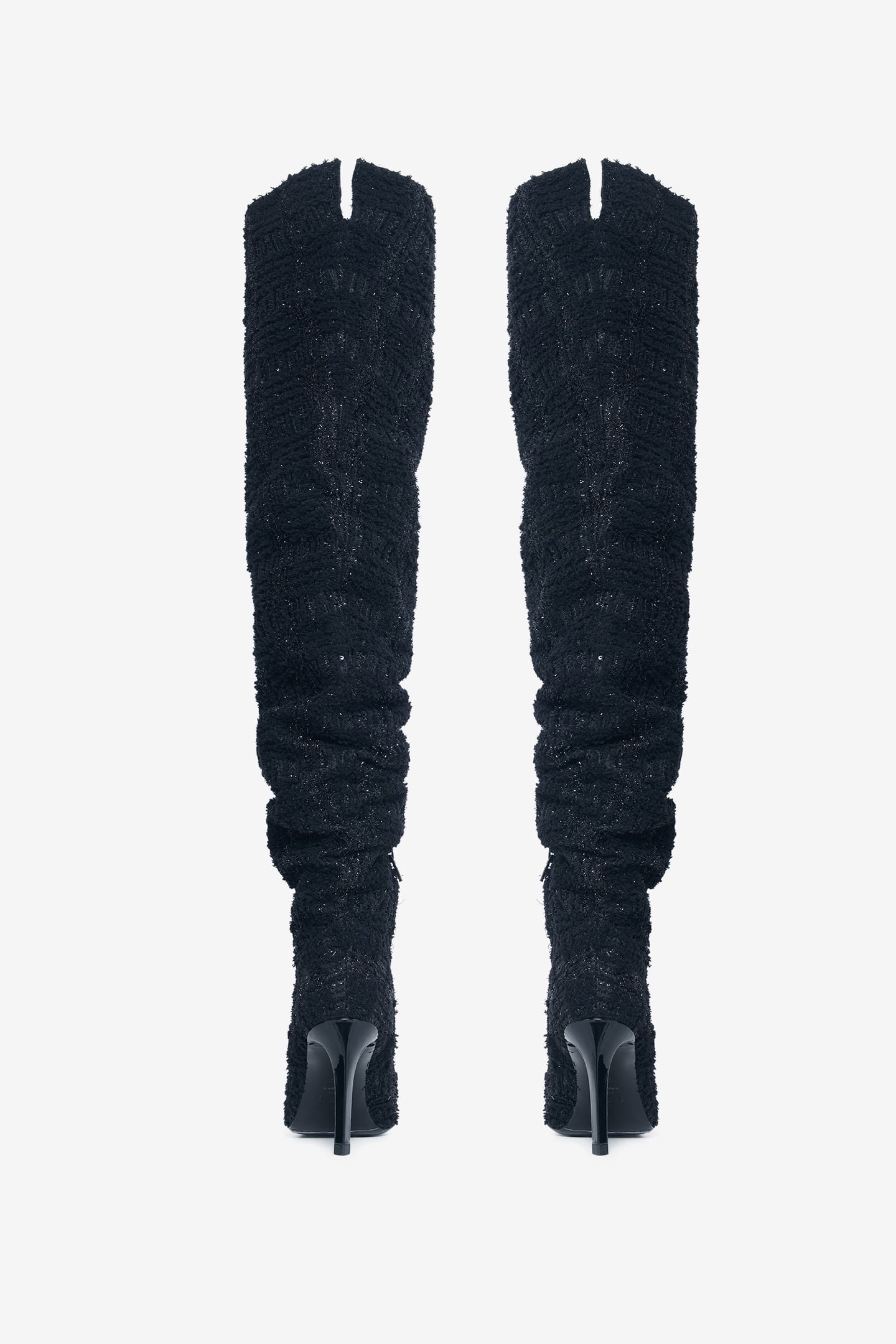 EVA TWEED HIGH BOOT BLACK GLITTER 5