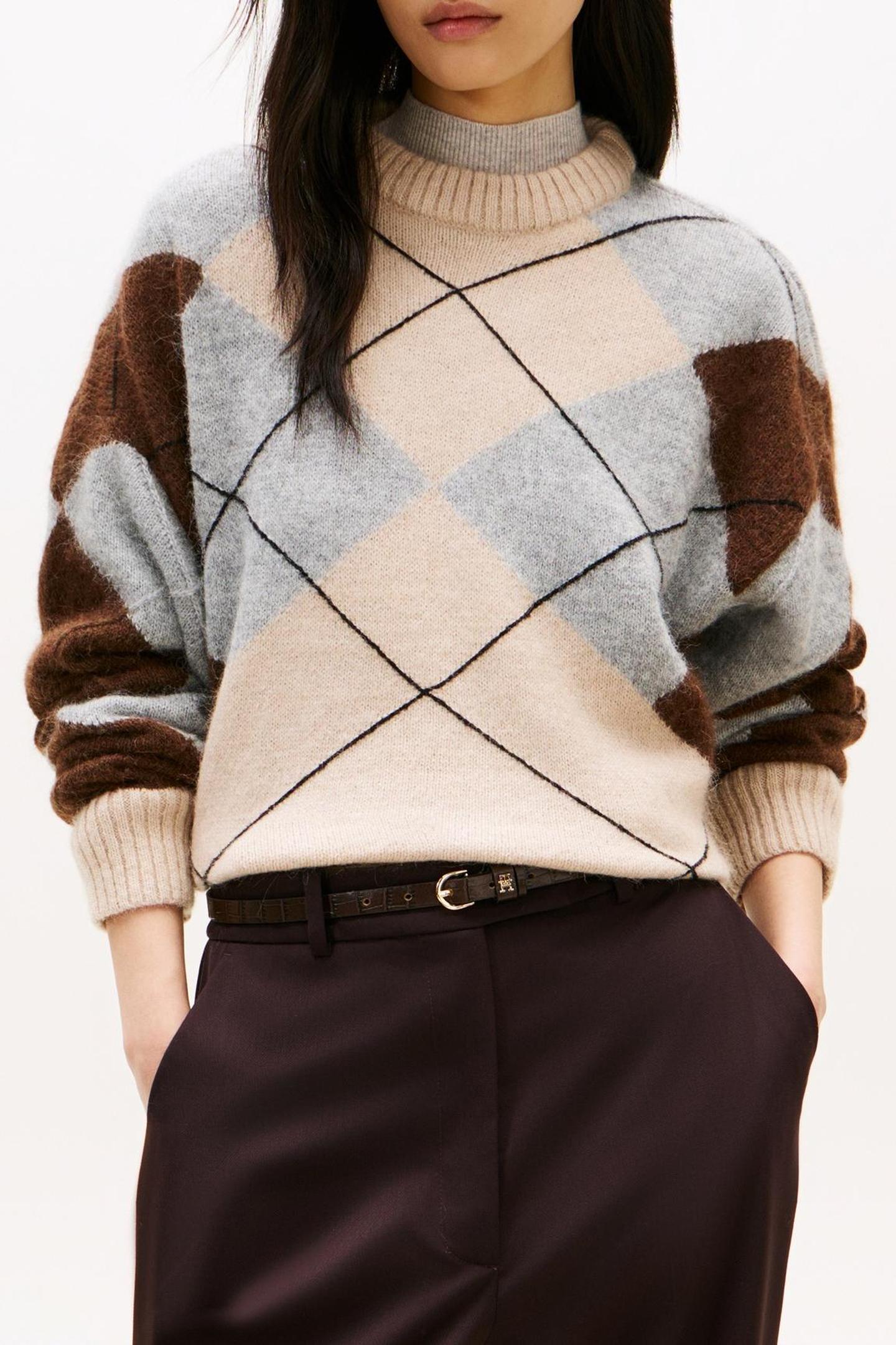 ALPACA BLEND ARGYLE ARGYLE LEGACY BROWN/MID GREY HEATHER 4