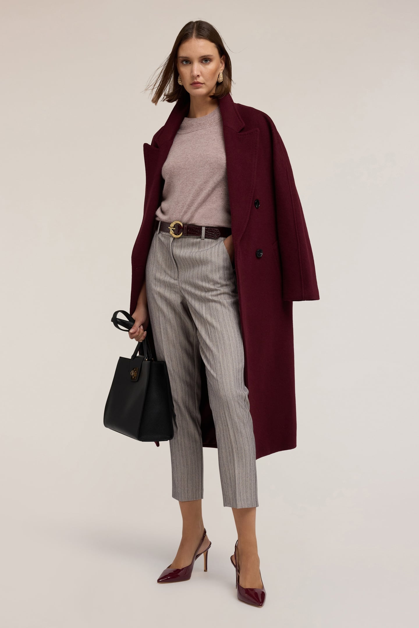 REGULAR PINSTRIPE TROUSERS GREY 2