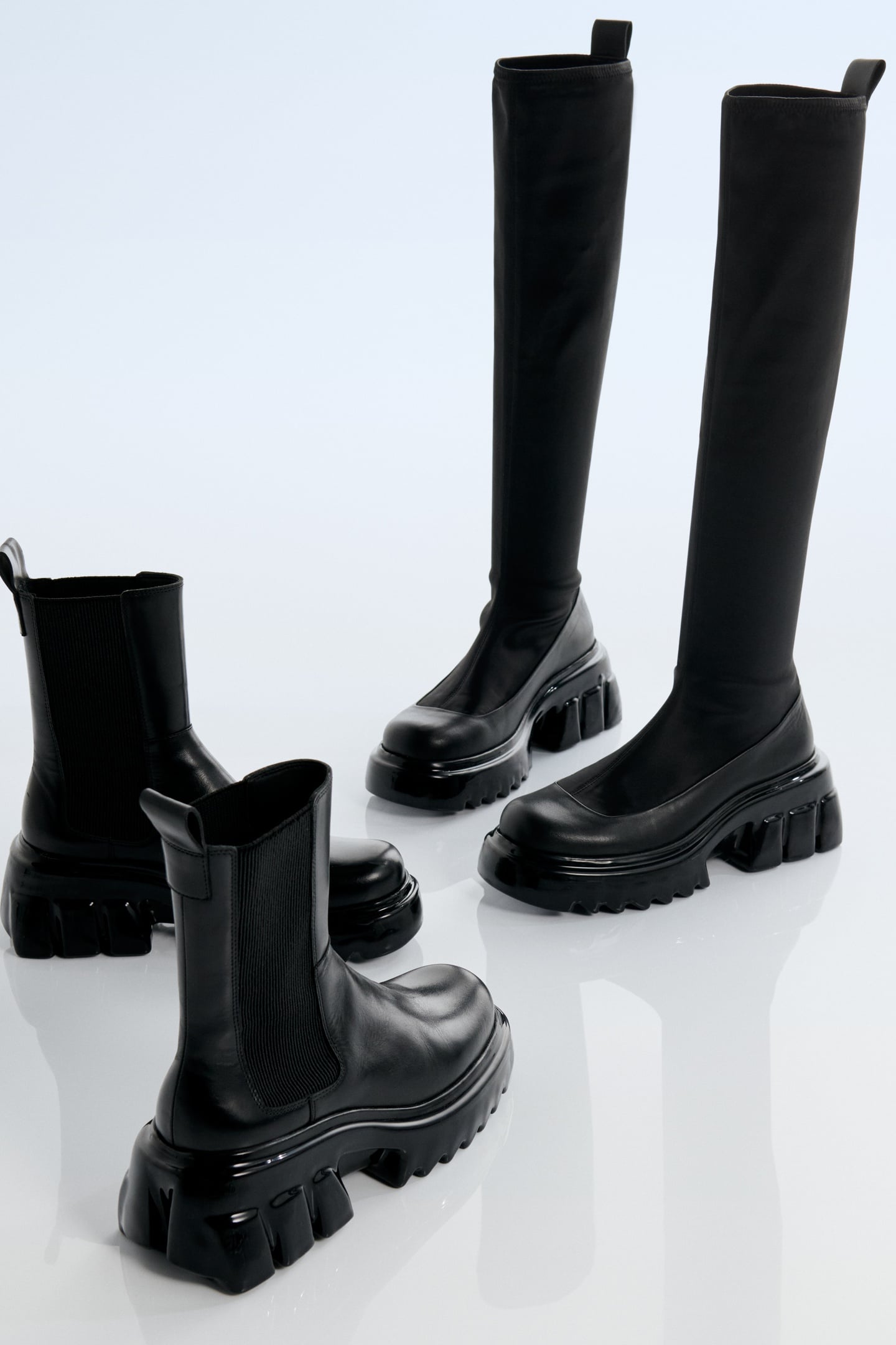 ZURICK CHELSEA HYBRID SPACE WEDGE BOOT JET BLACK 3