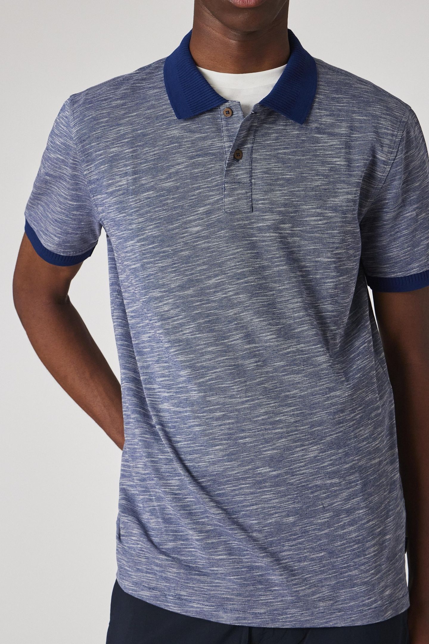 MENS REG FIT SS POLO SHIRT VERY DARK NAVY 2