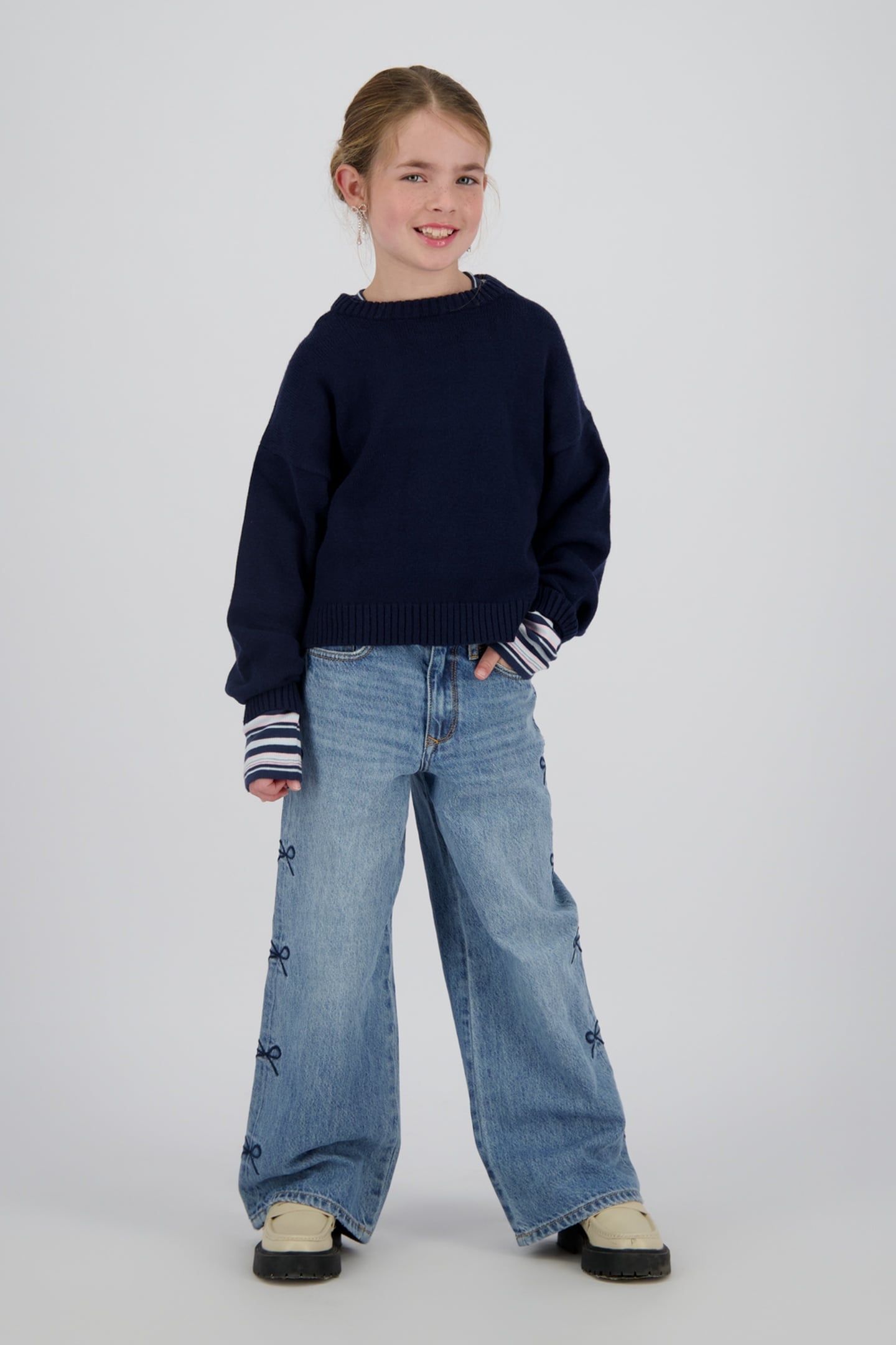 GIRLS MELINA PULLOVER DARK BLUE 1