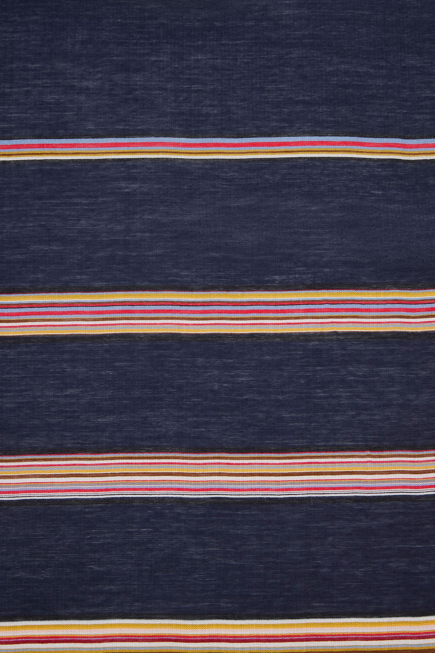 MEN SCARF SIG STRIPE WOVN NAVY 6