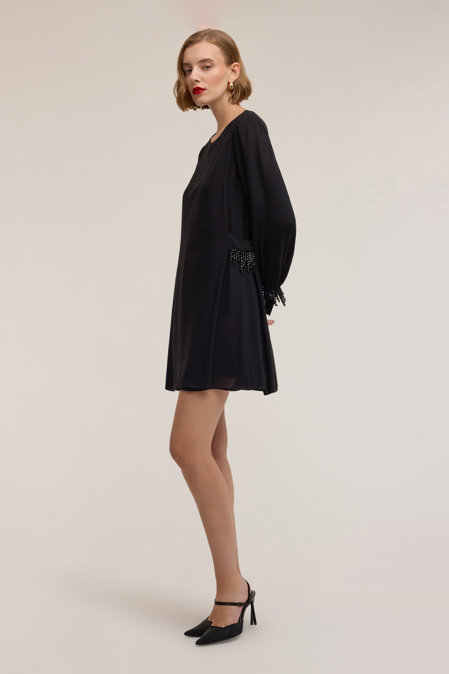 SMART COUTURE CHIFFON MINIDRESS BLACK 5